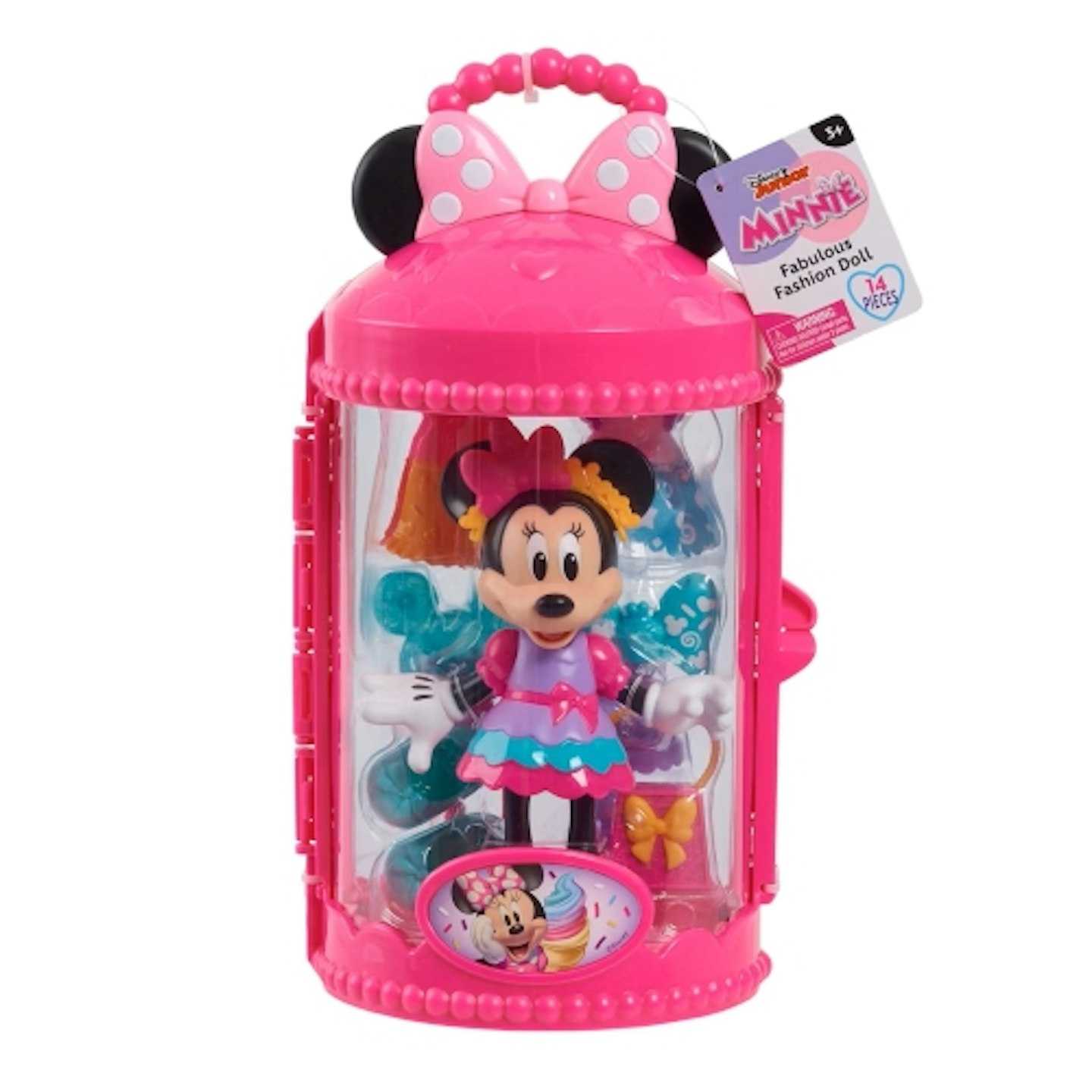 Disney Junior Minnie Mouse Fabulous Fashion Doll with Case Sweet Party