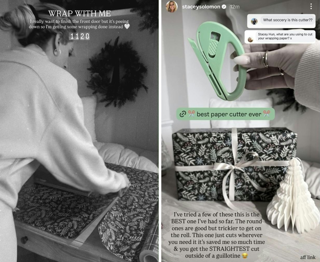 Stacey Solomon Wrapping Paper Hack