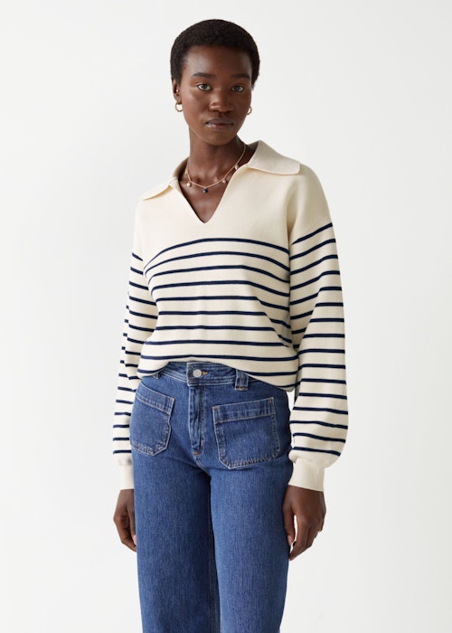Relaxed Collared Sweater