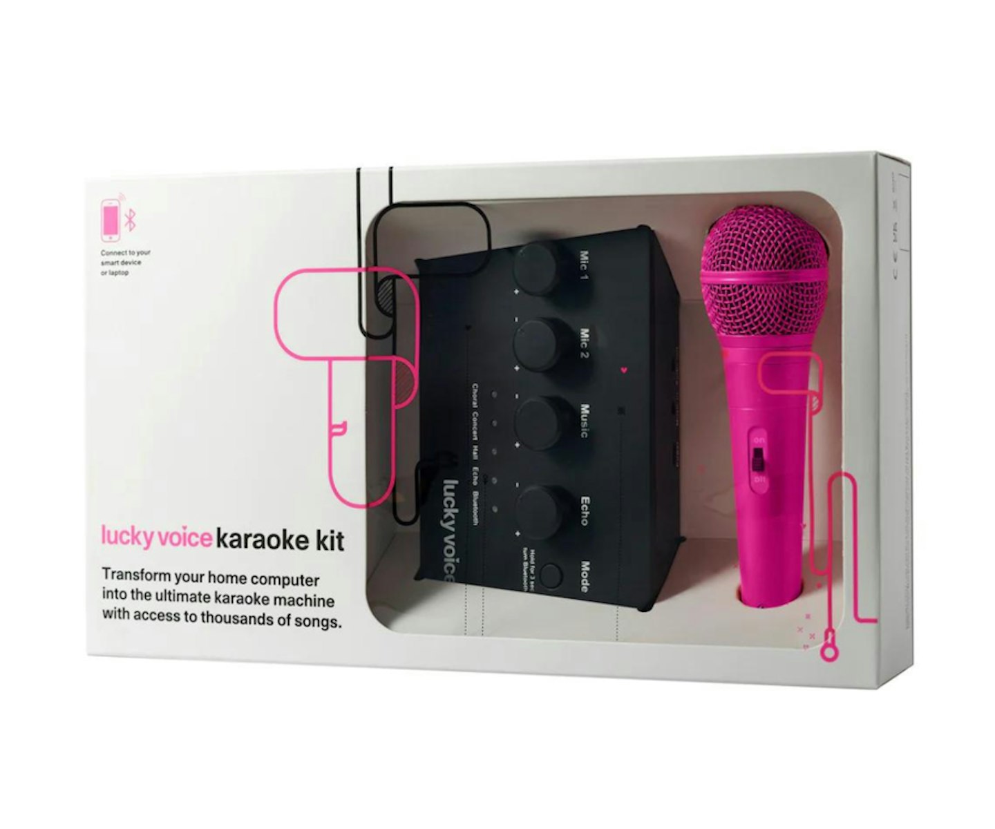 Lucky Voice Pink Karaoke Machine 2.0