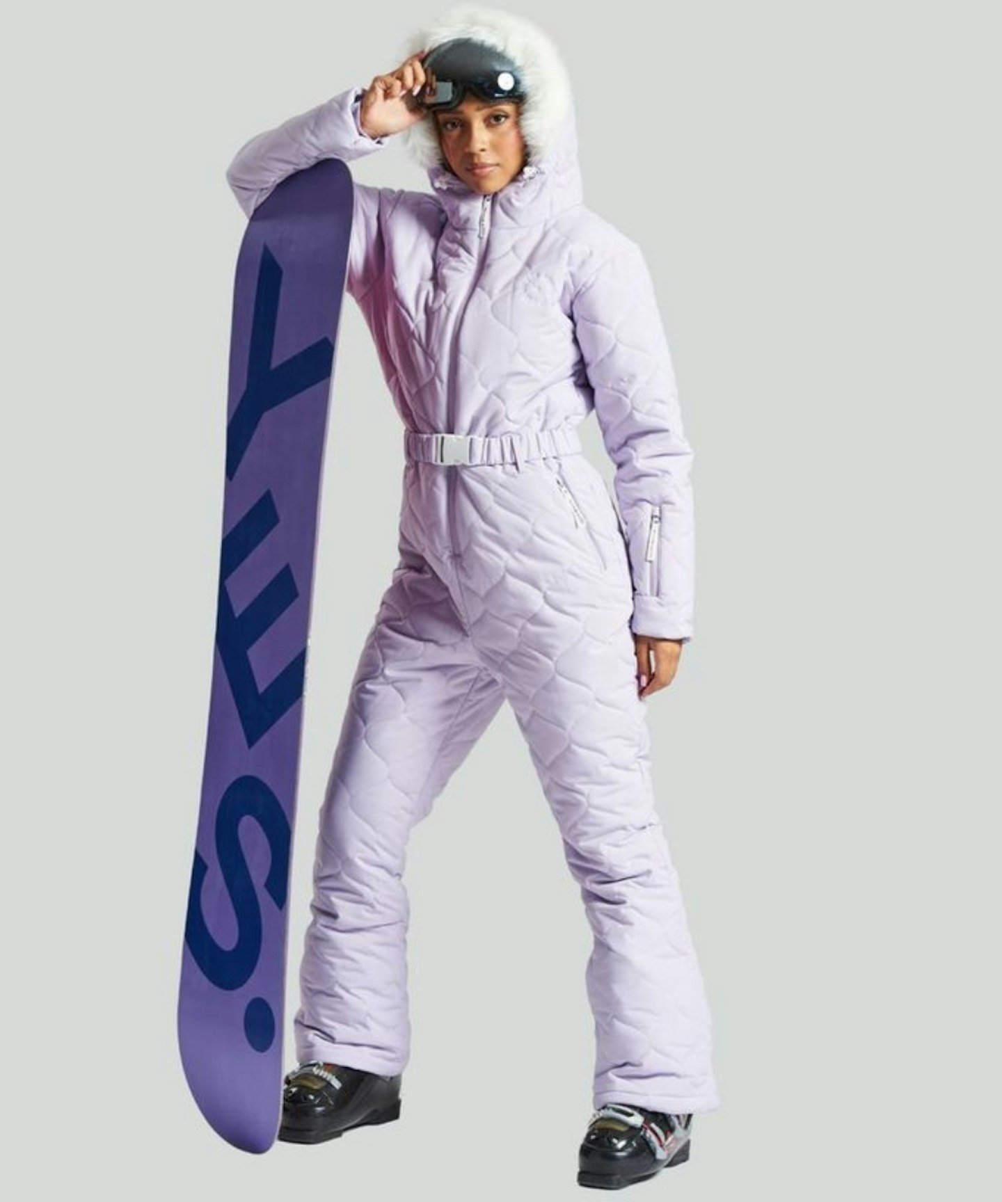 South Beach Lilac Quilted Ski Snowsuit