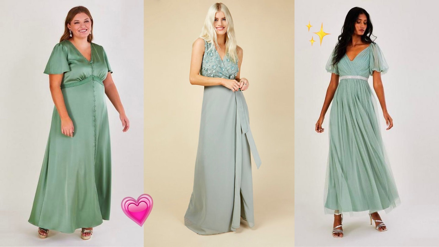 Sage green bridesmaid dresses closer