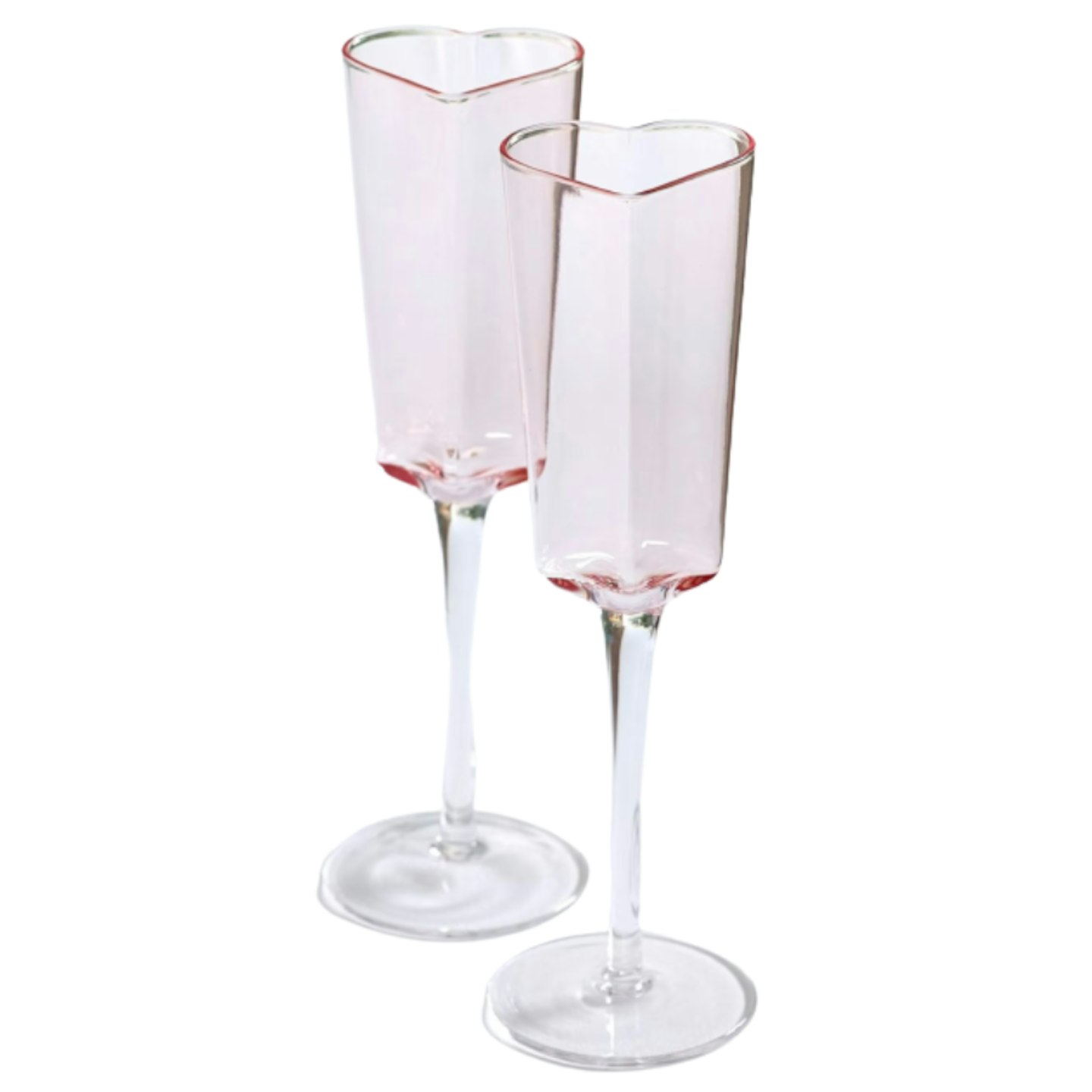 Etsy Heart-Shaped Champagne Flutes 