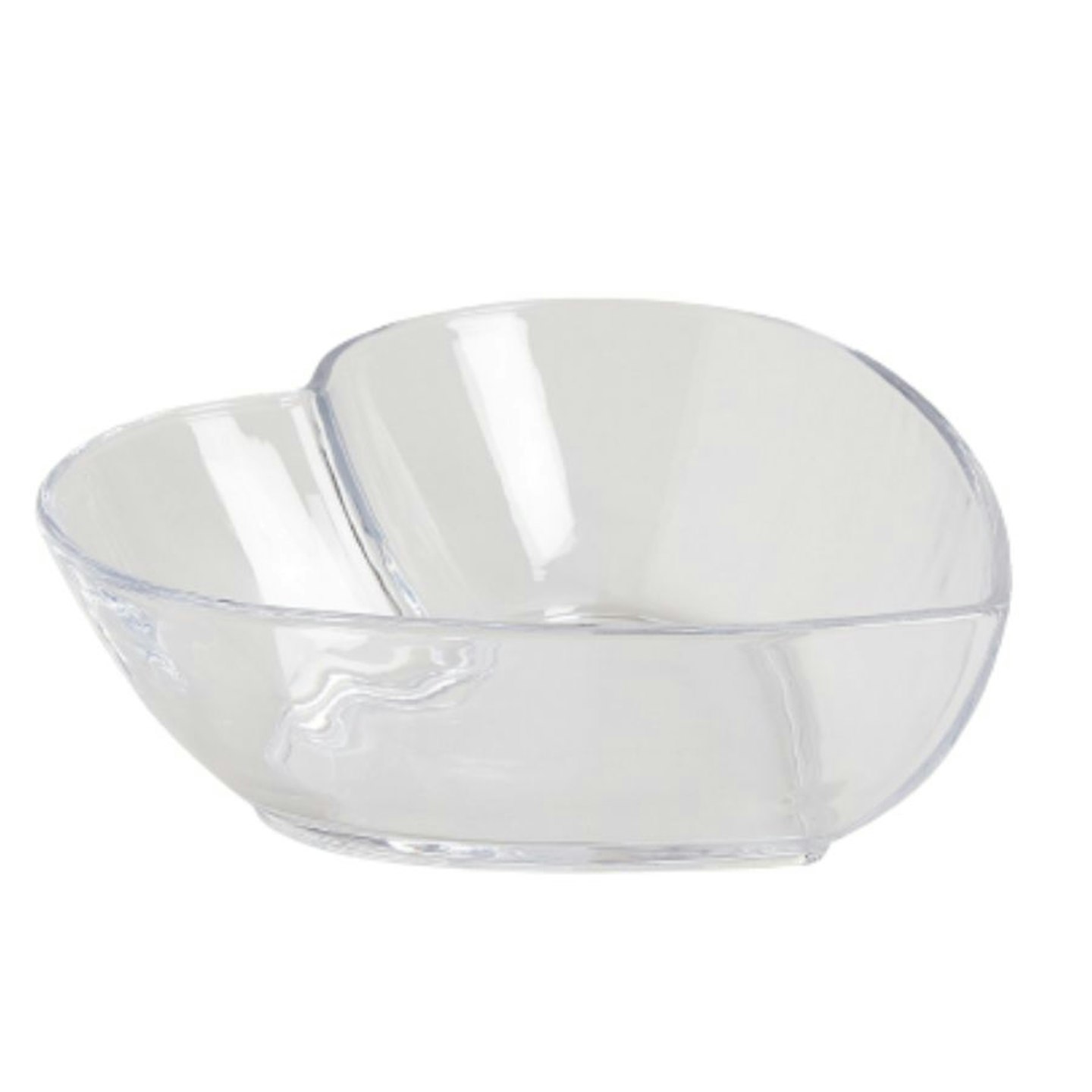 M&S Medium Glass Heart Serving Bowl