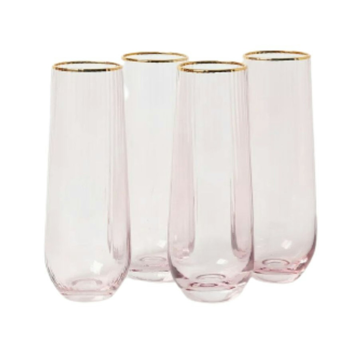 Oliver Bonas Rosado Pink Stemless Champagne Flutes