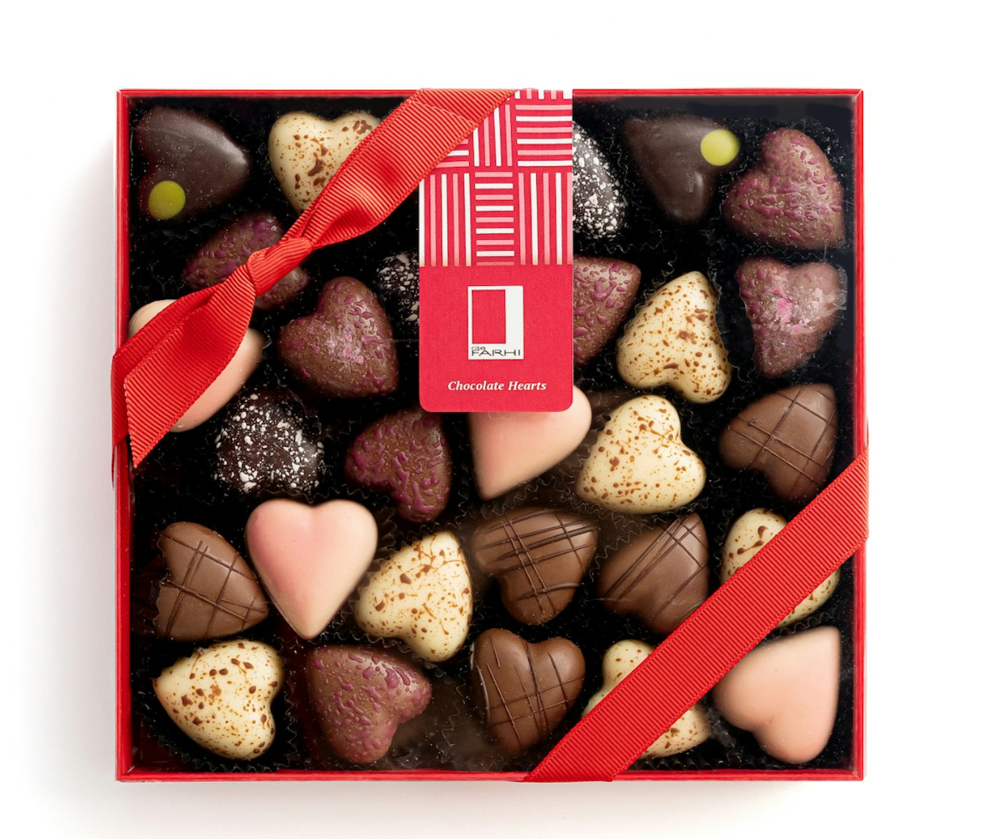 Luxury Belgian Chocolate and Ganache Hearts Selection Gift Box