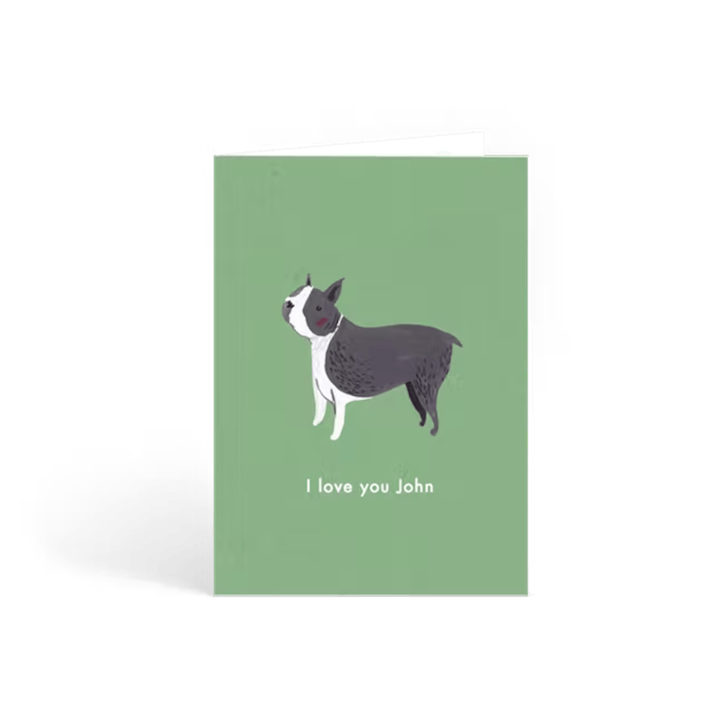 Boston Terrier Valentine's Day Card