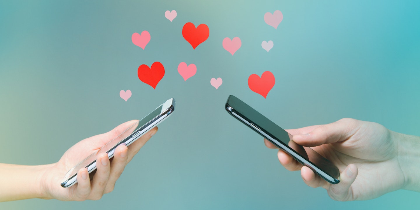 Phones and love hearts