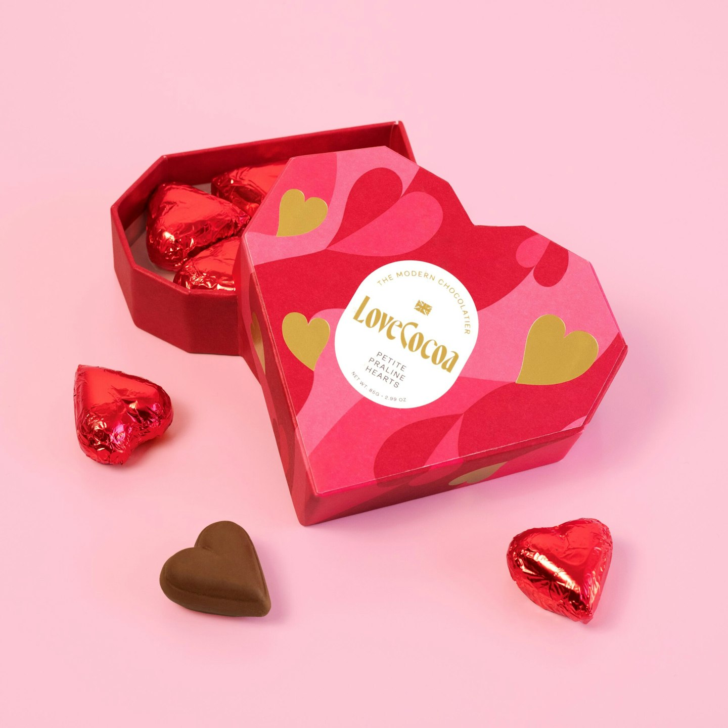 love cocoa heart shaped truffles