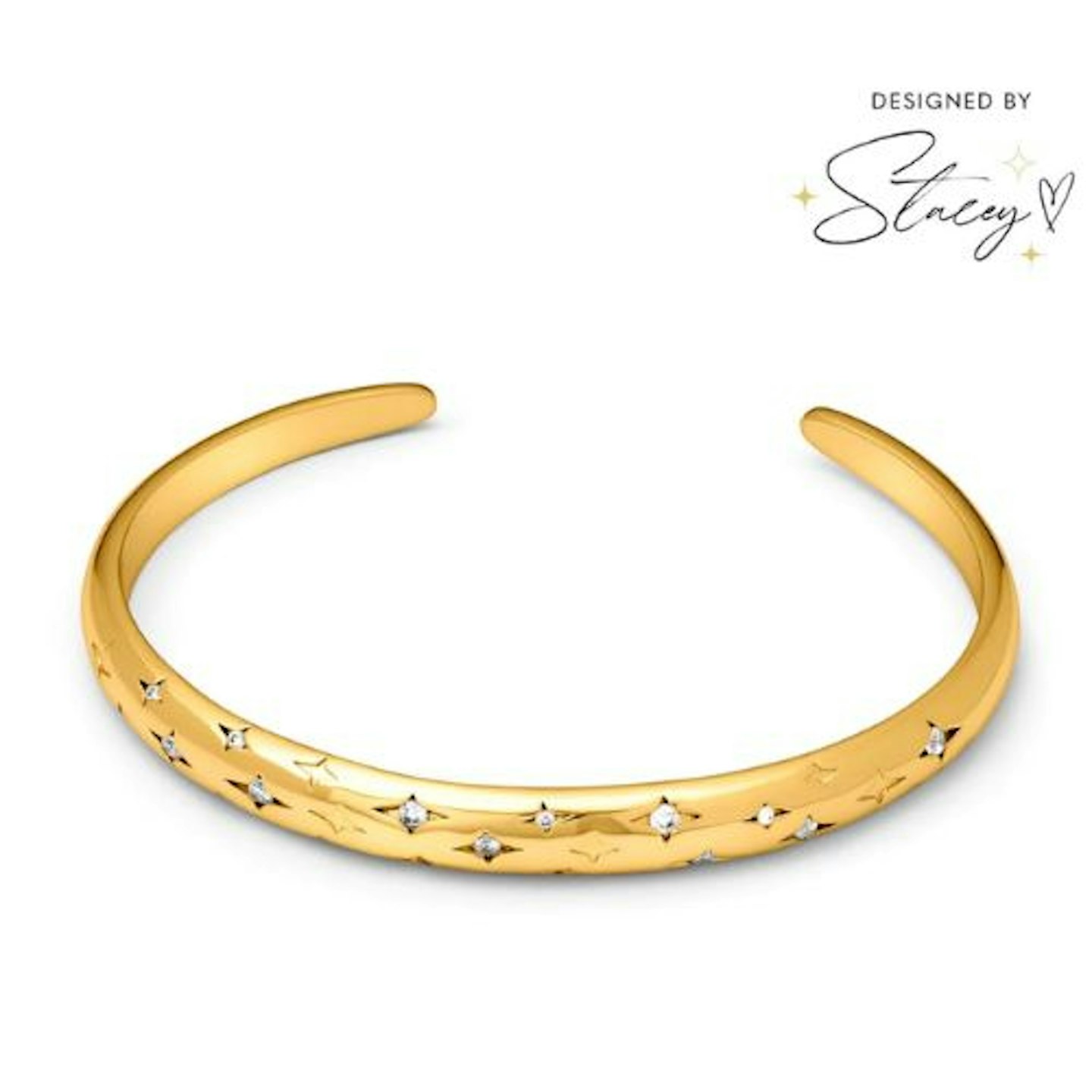 Moon and Back Bangle (Gold)