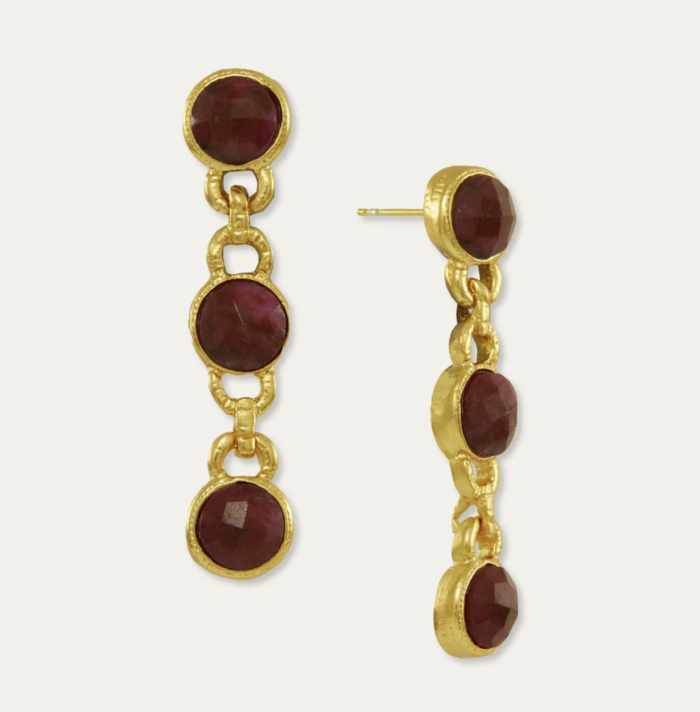Ottoman Hands Ela Ruby Drop Earrings