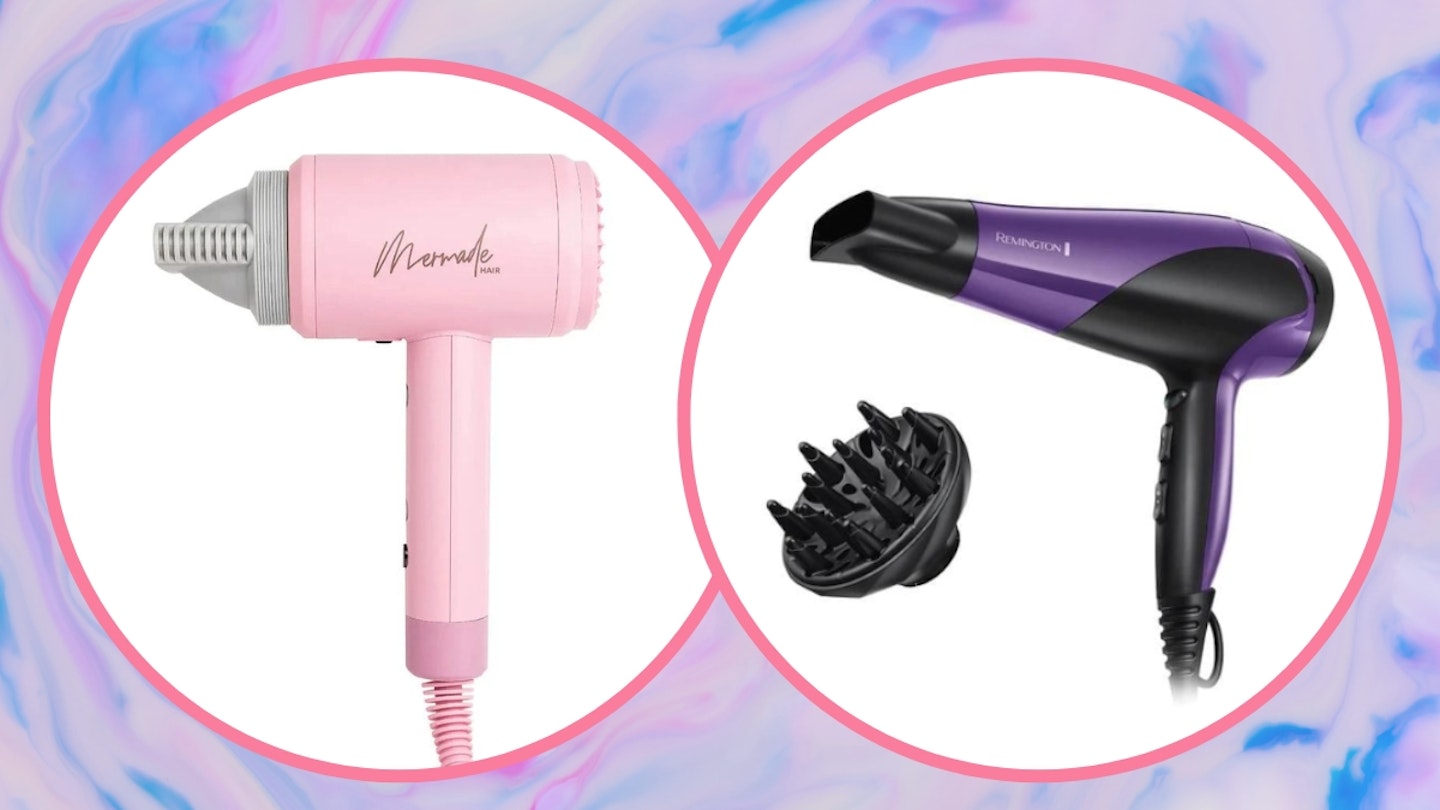best hairdryers for curly hair hairdryers on marble background