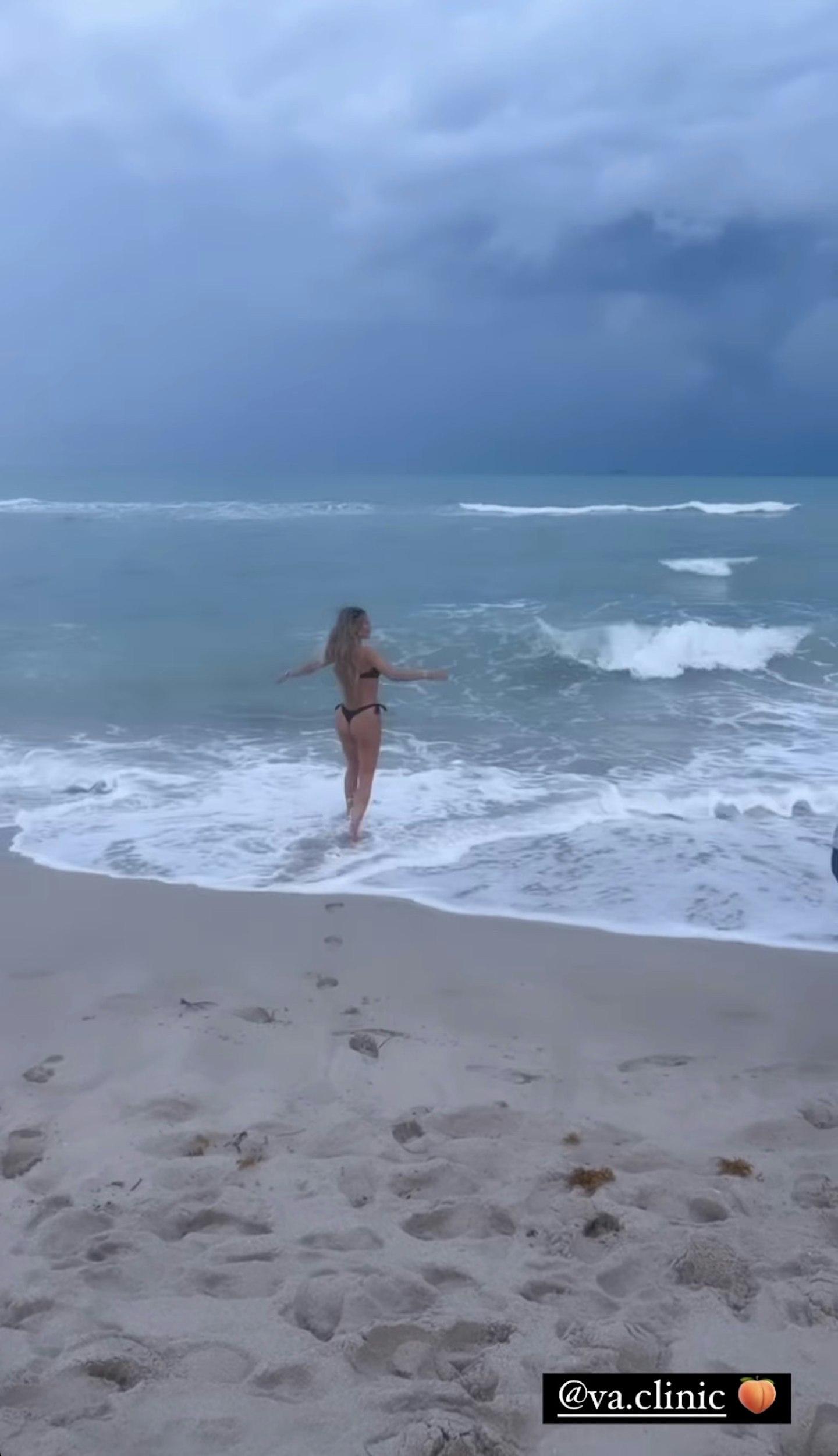 Chloe Sims on the beach