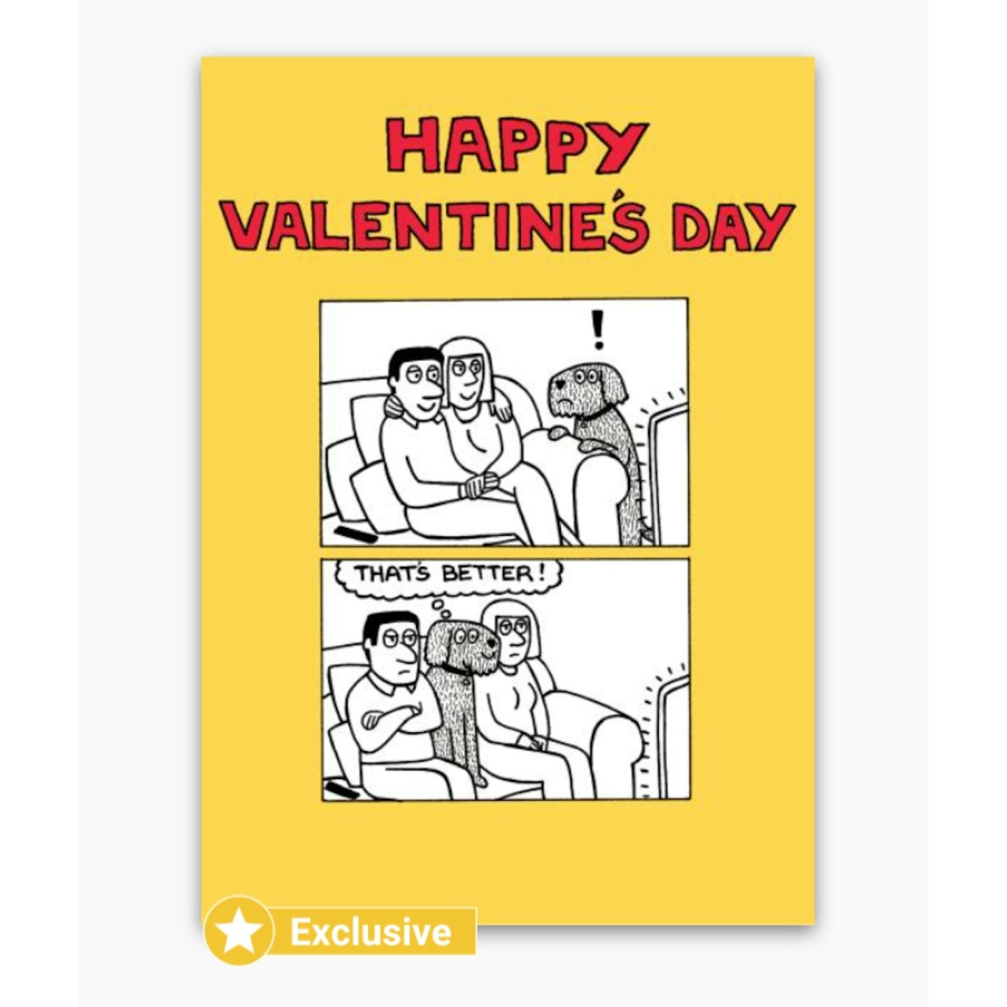 Funny Valentine's Day Card - Dog Comic - That's Better