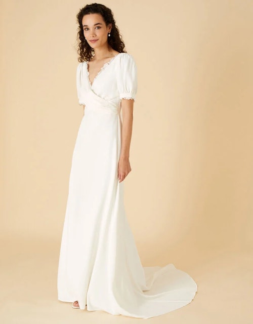 Lace Wrap Bridal Dress