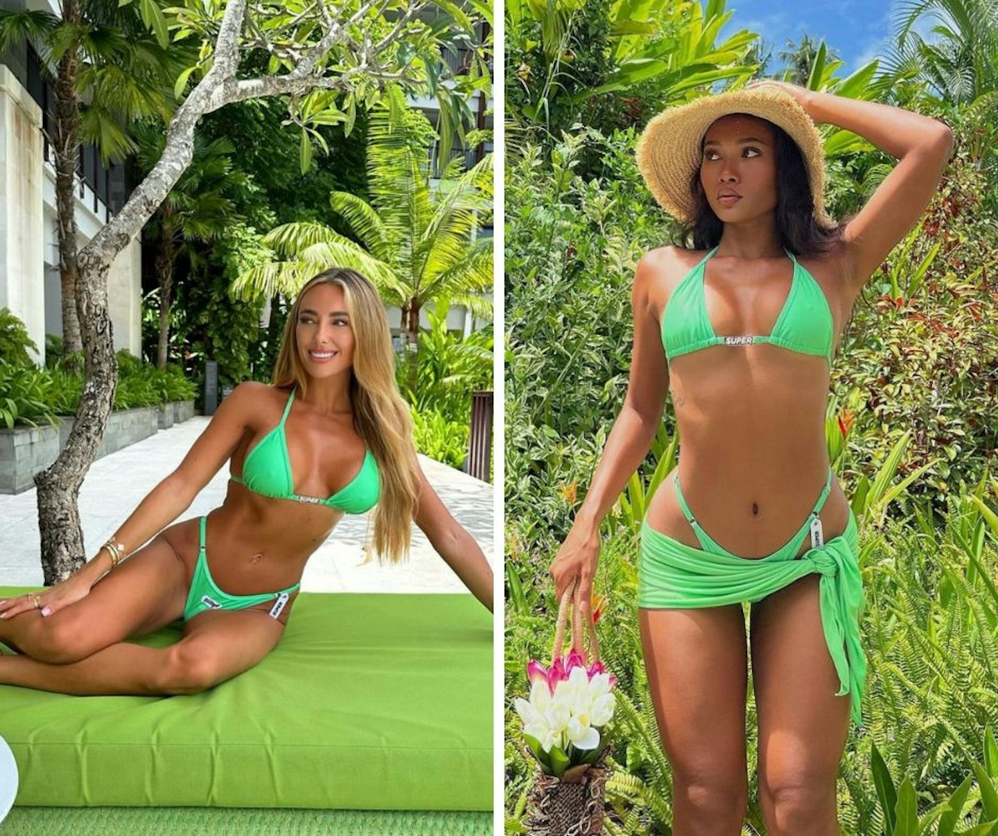 Amber's Bright Green Bikini