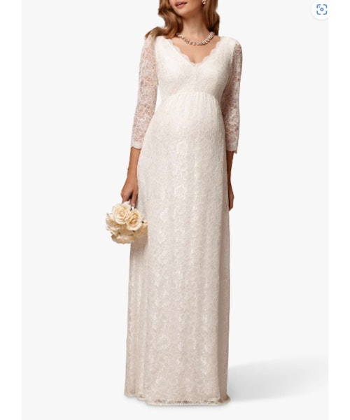 Tiffany Rose Chloe Lace Maternity Wedding Dress, Ivory