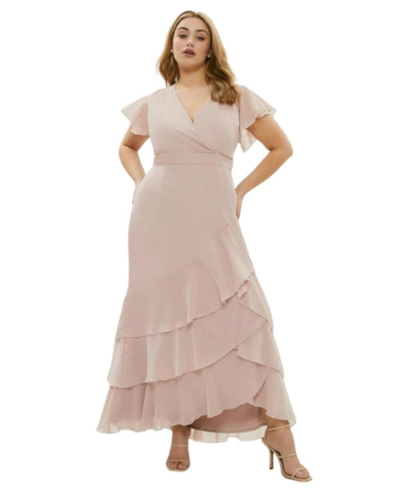 Coast Plus Size Ruffle Hem Tiered Maxi Dress