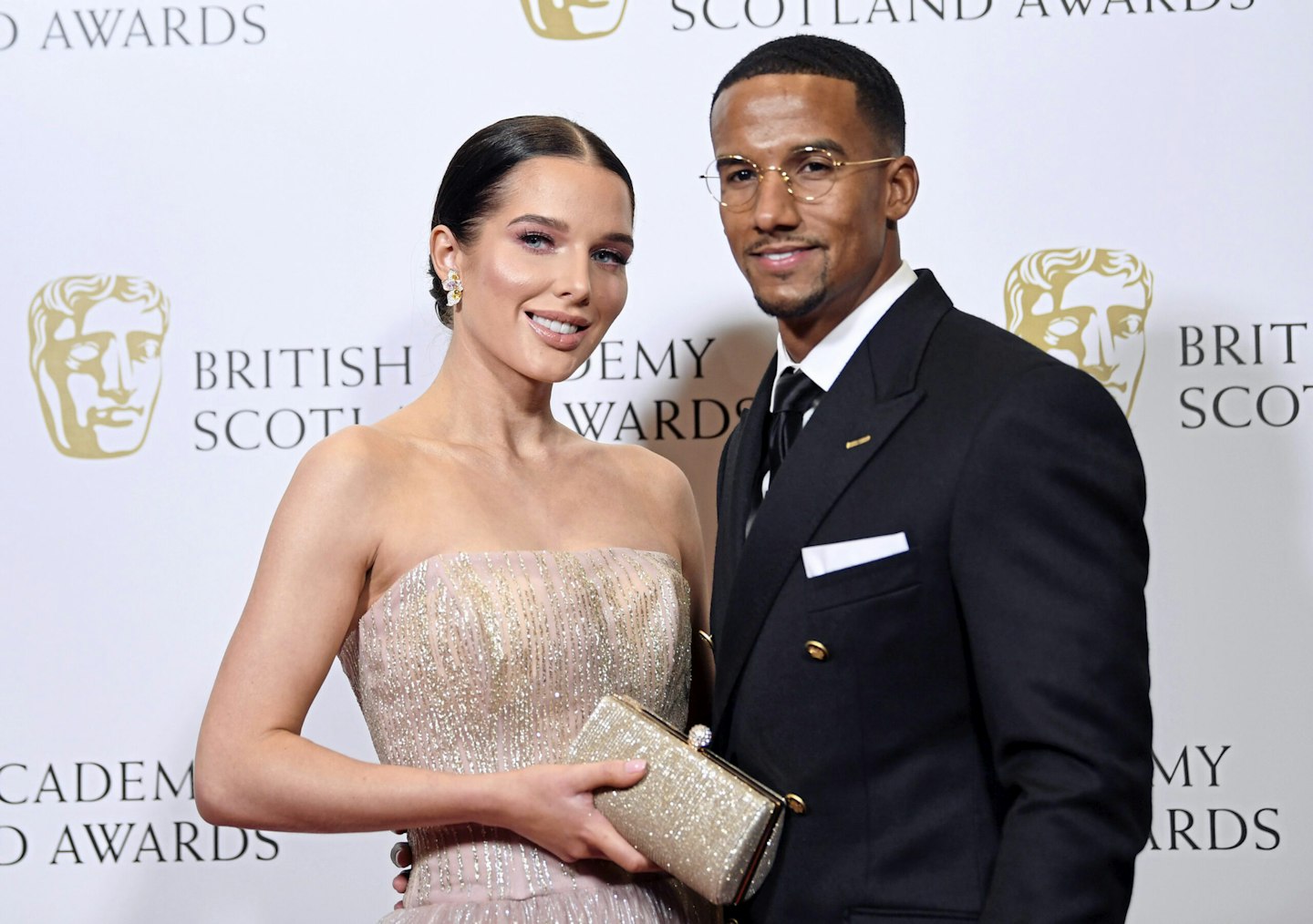 Helen Flanagan and Scott Sinclair pose together