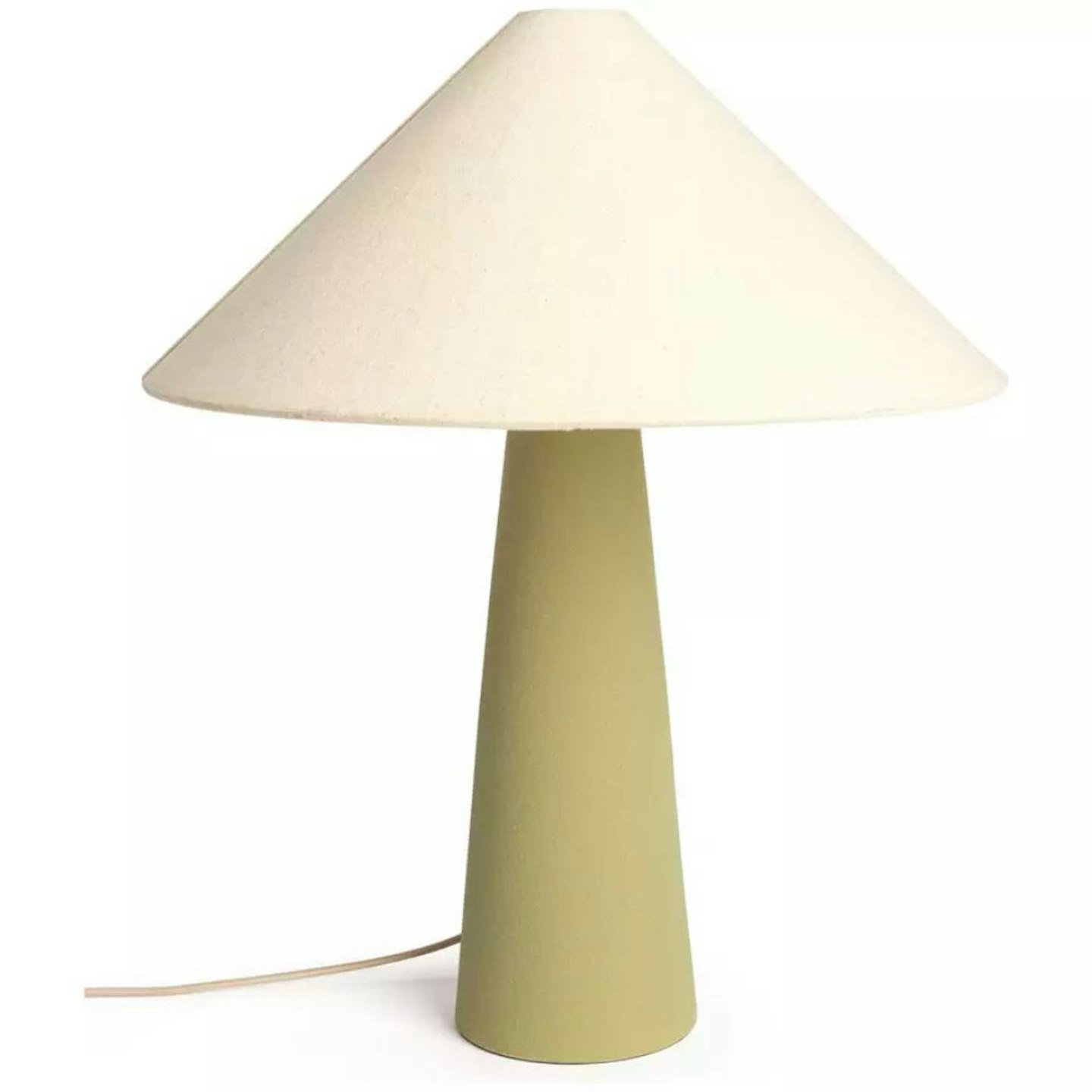 Habitat Conical Ceramic Table Lamp - Beige & Olive