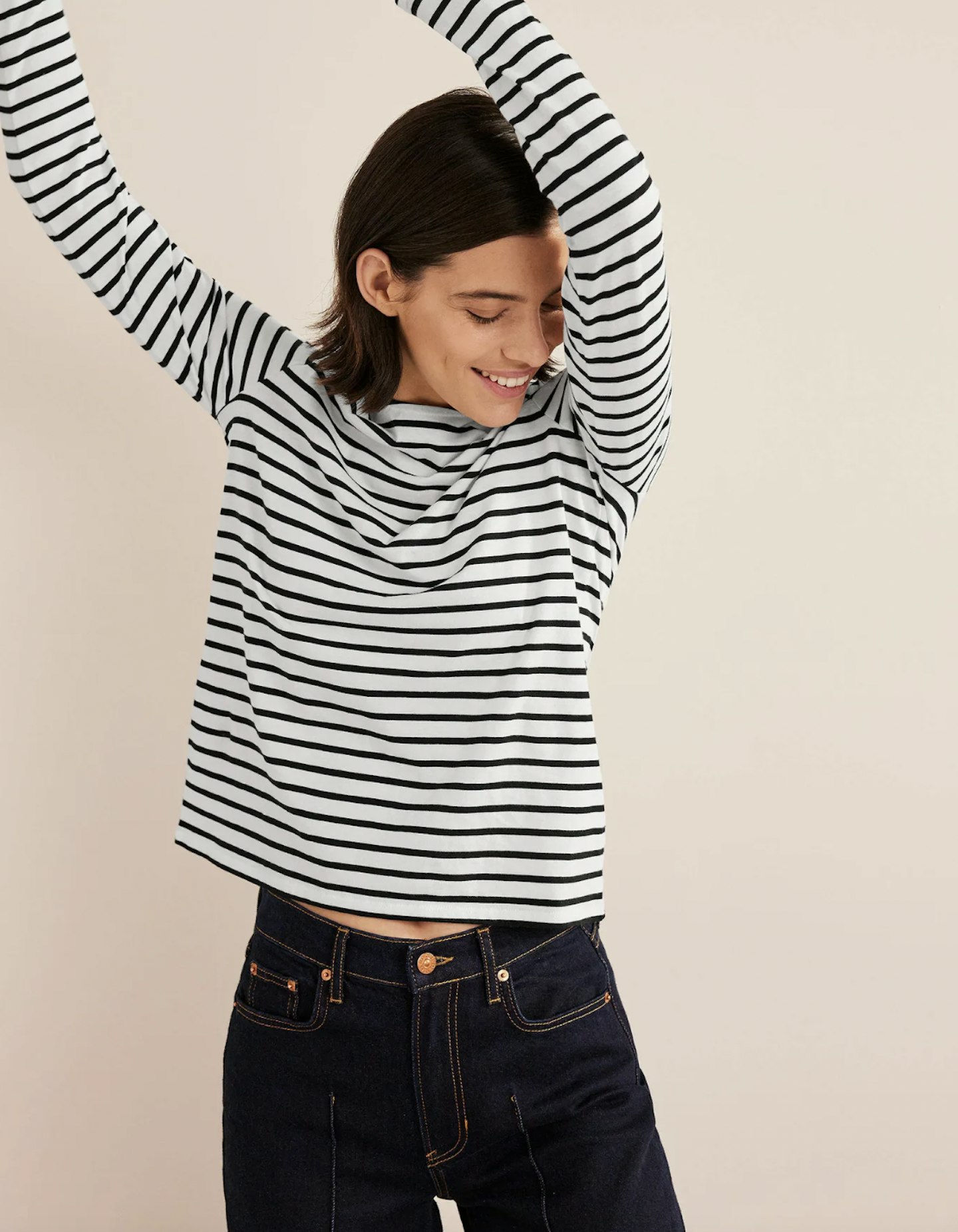 Relaxed Long Sleeve Breton Top