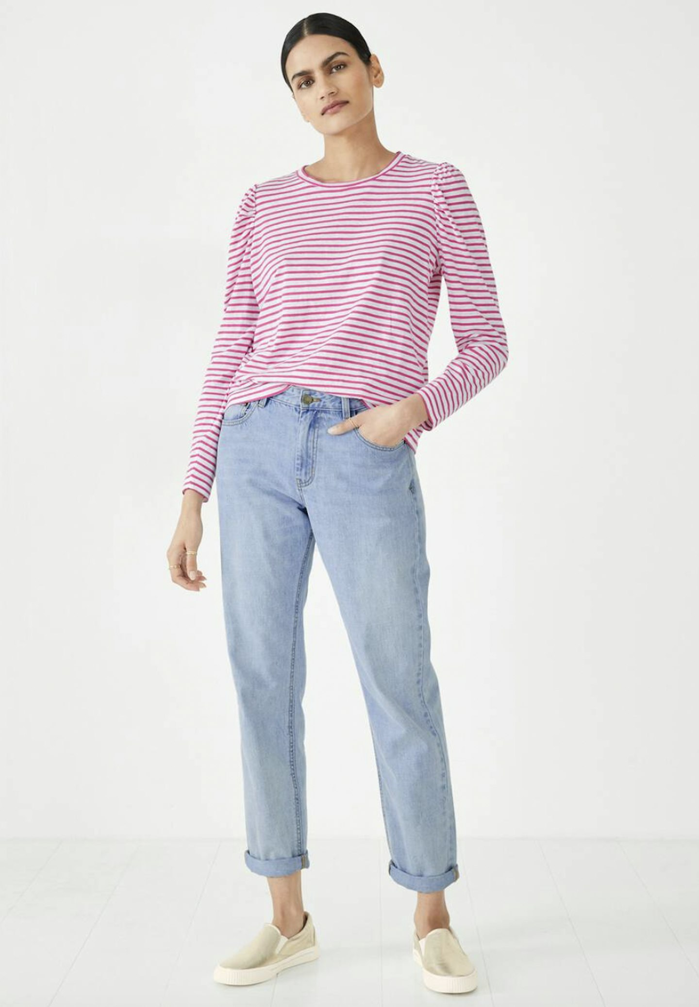 Belle Stripe Puff Sleeve Top