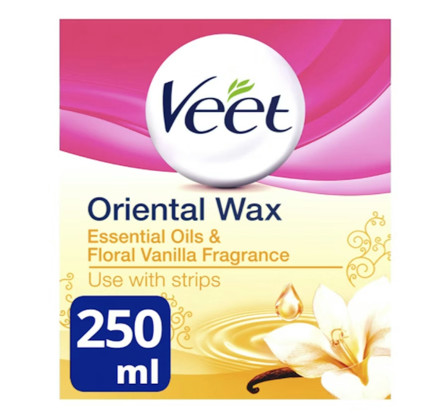 Veet Essential Oils and Floral Vanilla Warm Wax Microwavable Jar