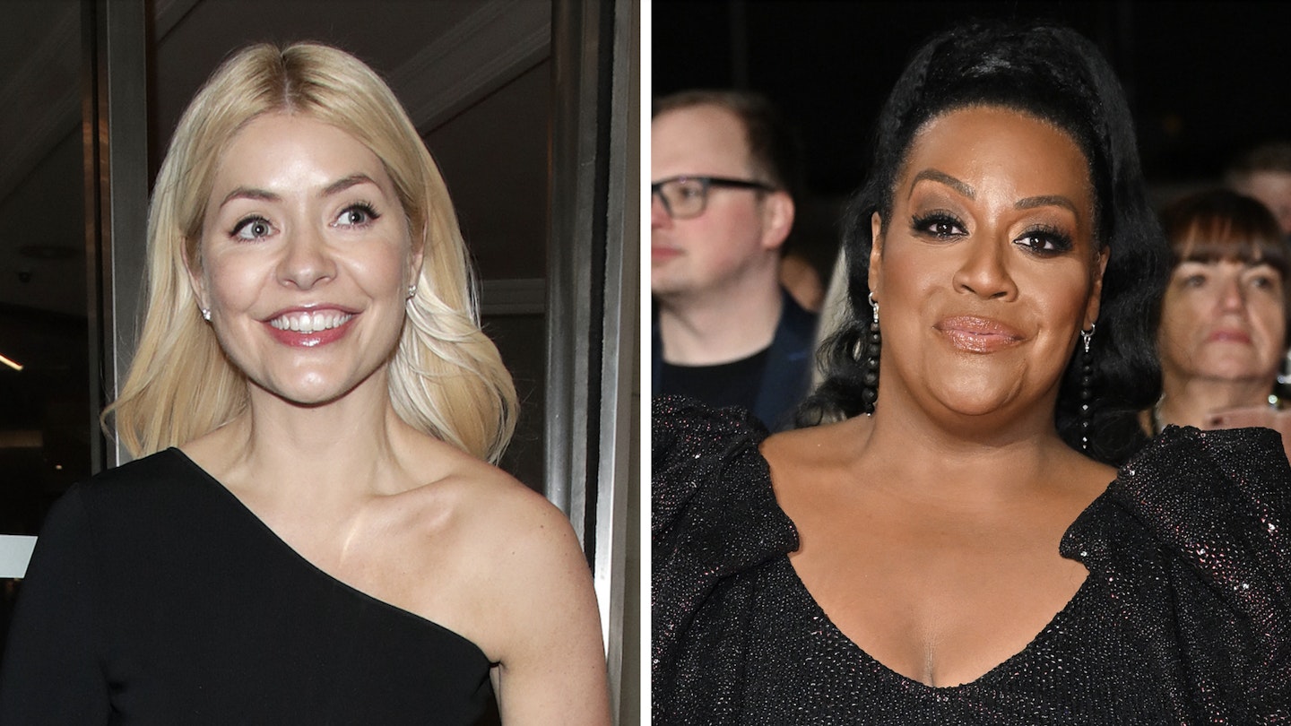holly willoughby an Alison hammond side by side wearing black