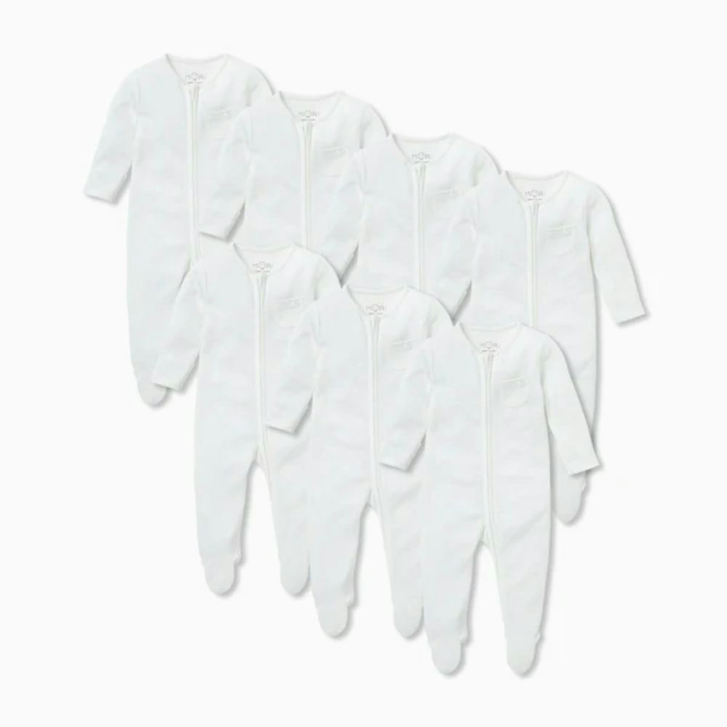 Mori Clever Zip Sleepsuit 7 Pack