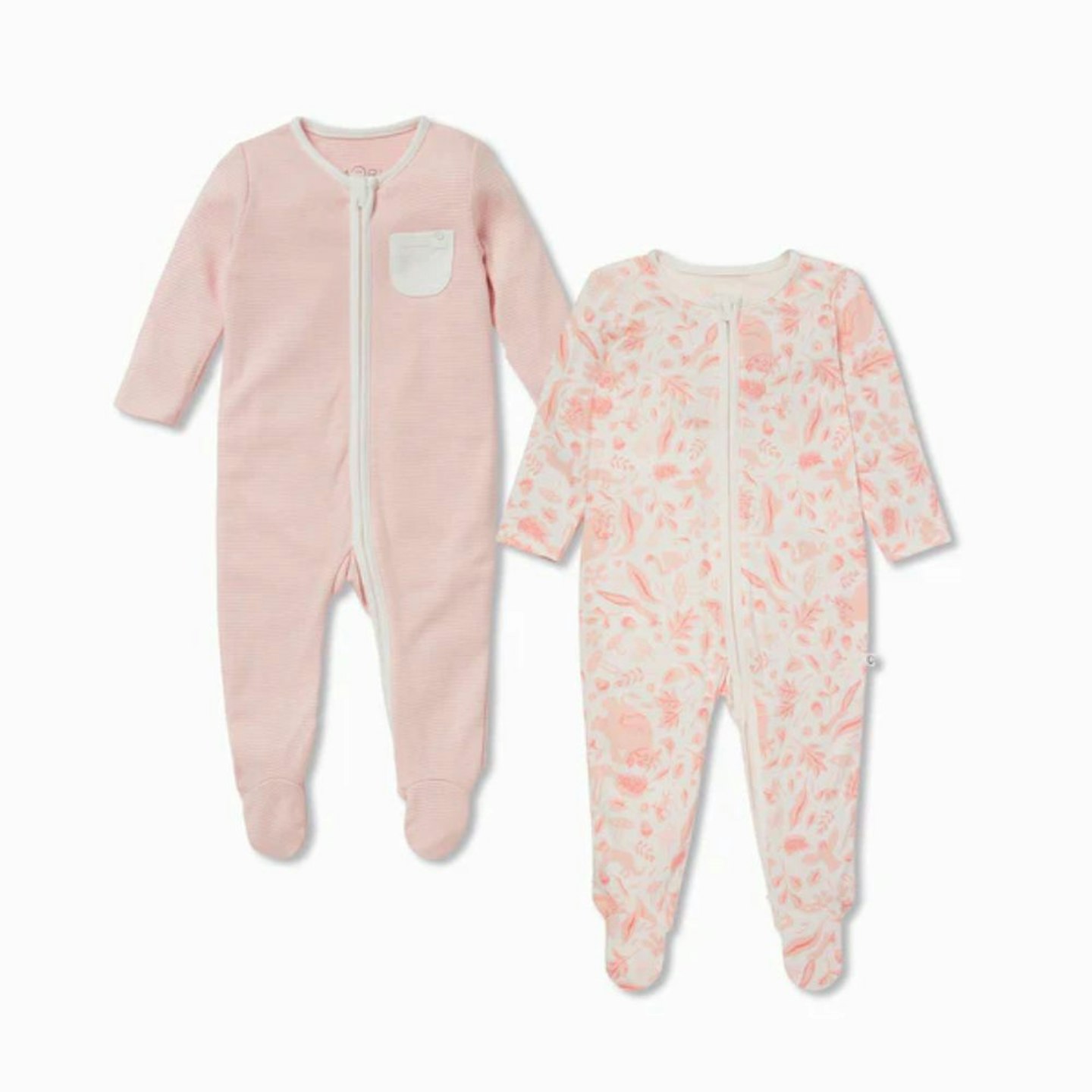 Mori Gruffalo Foxglove Pink Zip-Up Sleepsuit 2 Pack