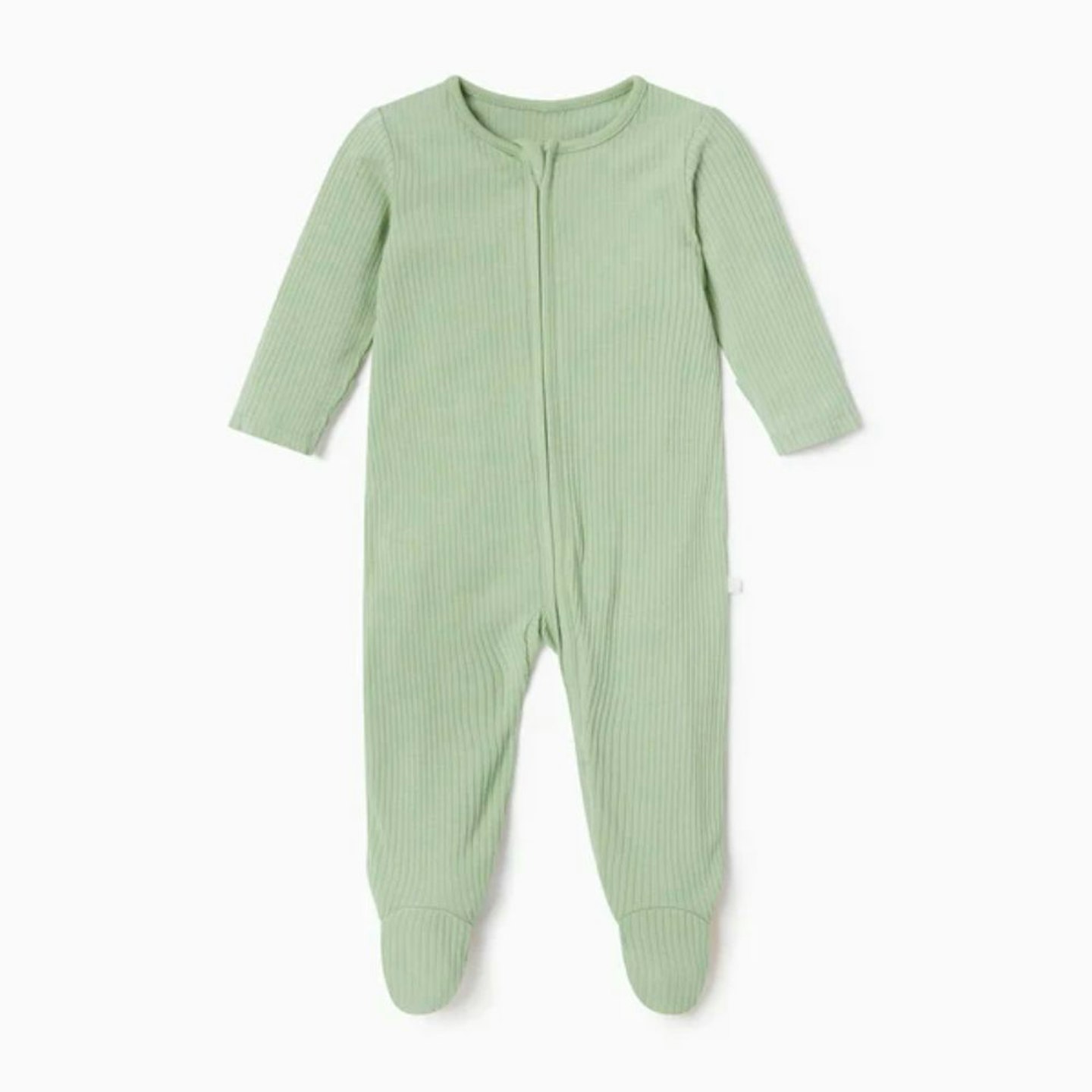 Mori Ribbed Zip-Up Sleepsuit