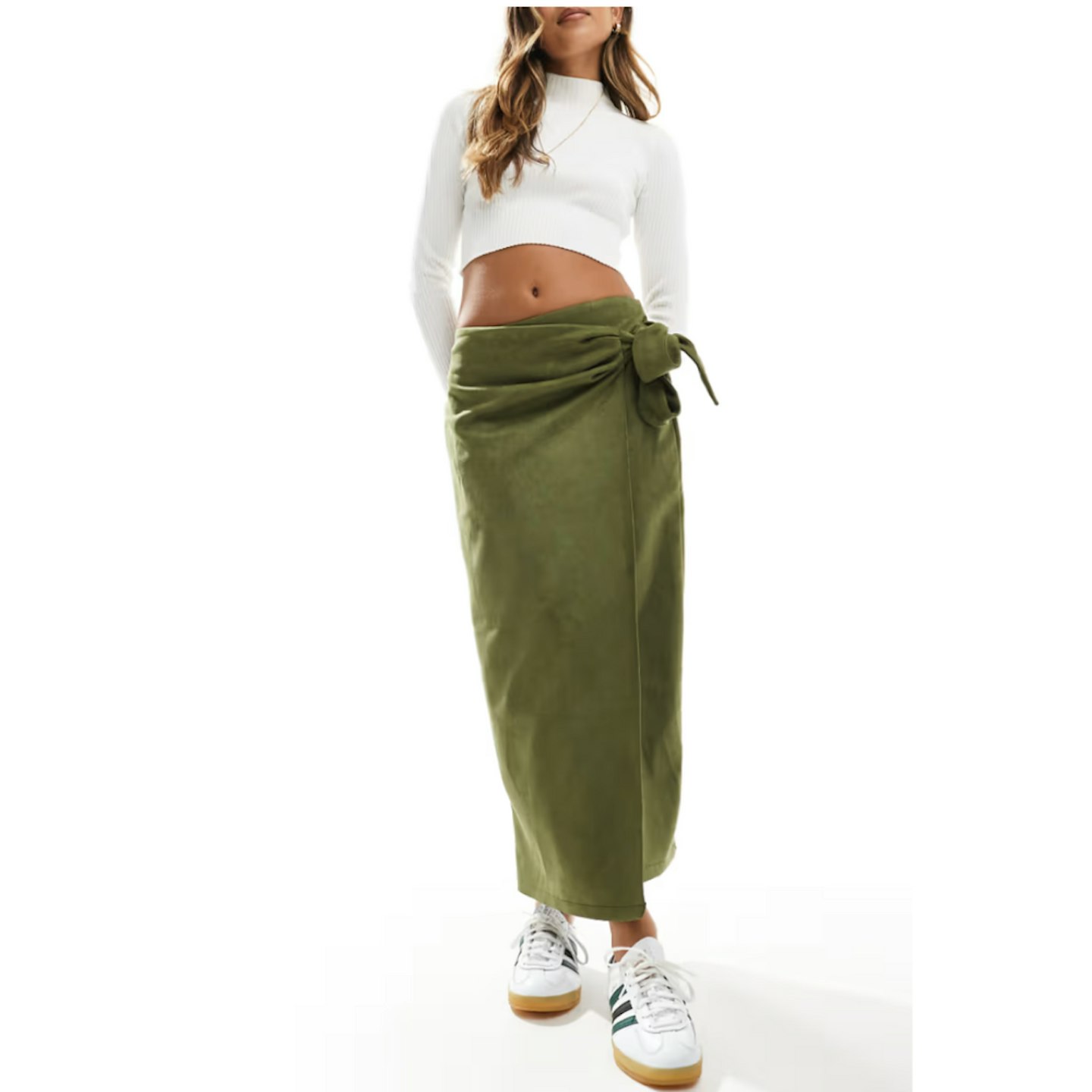 green wrap skirt