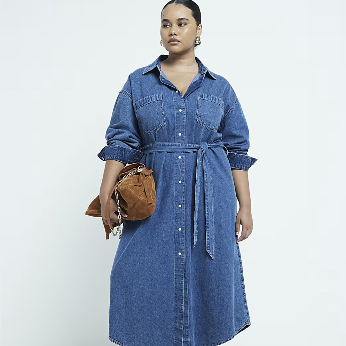 alison hammond denim shirt dress