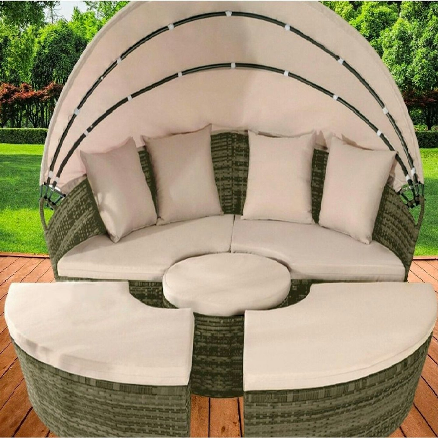 Dakota Fields Stacey Garden Daybed with Cushions