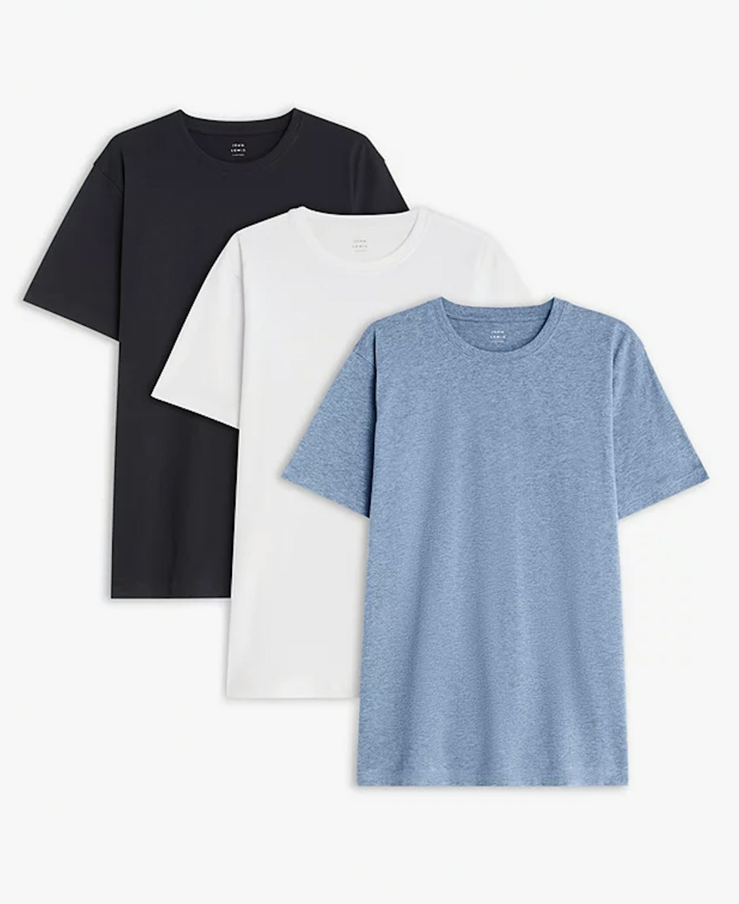 John Lewis Cotton T-Shirt, Pack of 3