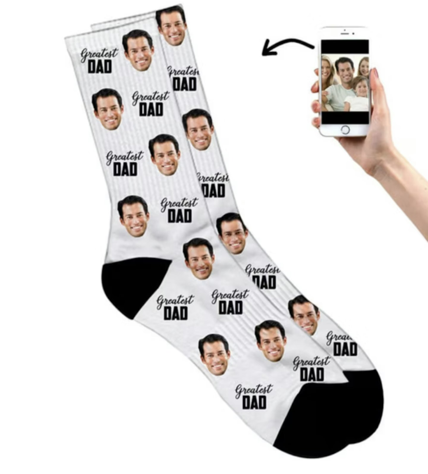 Prezzybox Personalised Greatest Dad Face Socks