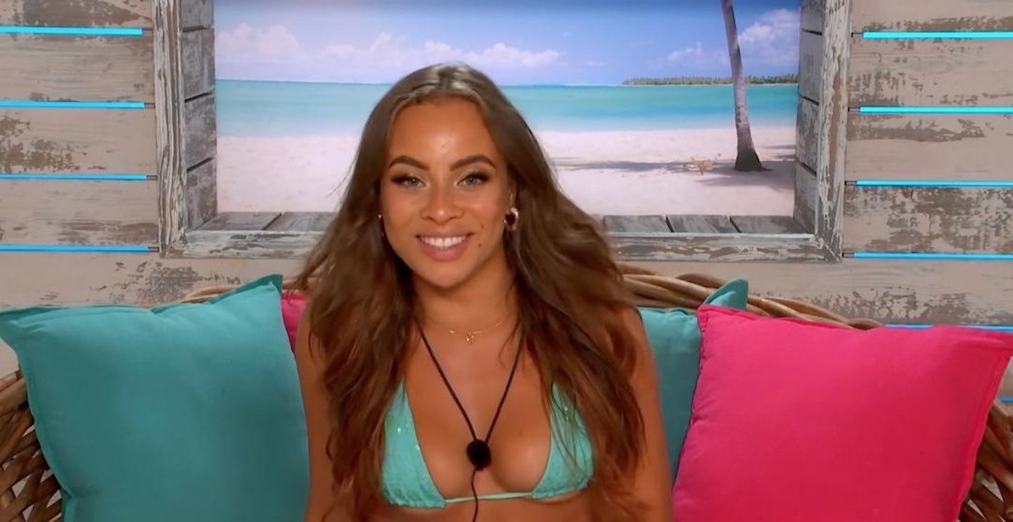 Danica in the Love Island Beach Hut