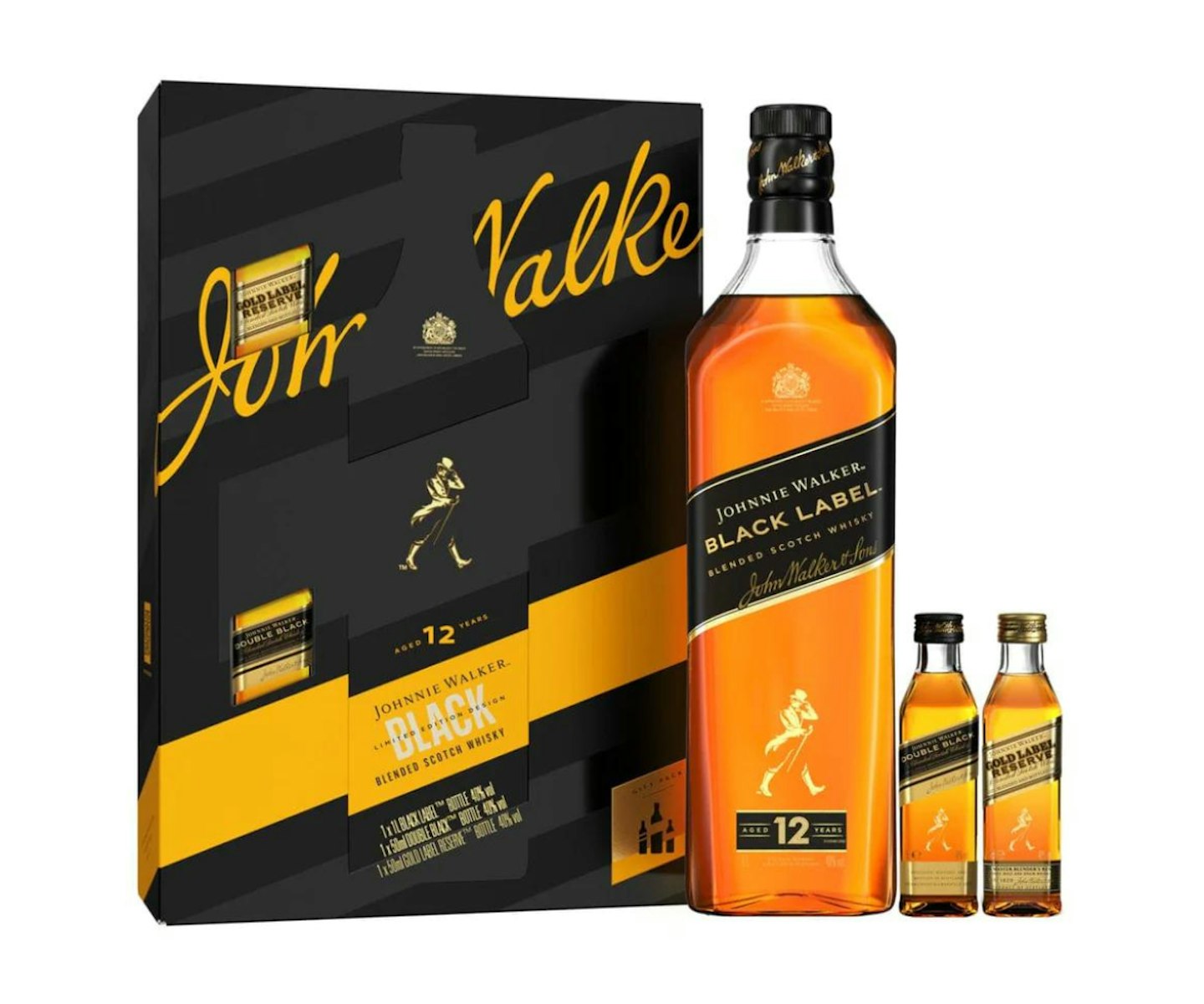 Johnnie Walker Black Label With 2 Miniature Gift Pack