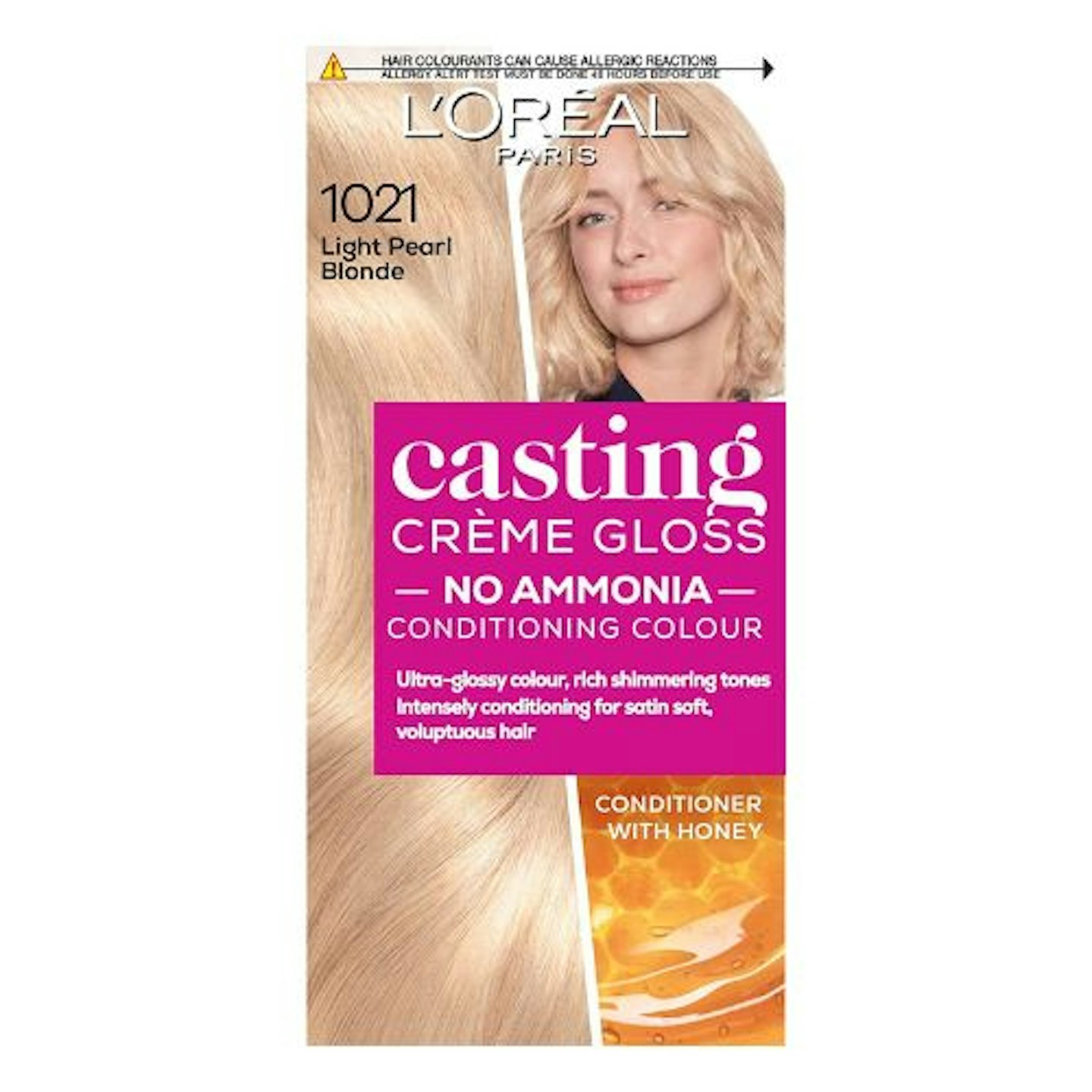 L’Oréal Paris Casting Crème Gloss Semi-Permanent Hair Dye (1021 Light Pearl Blonde)