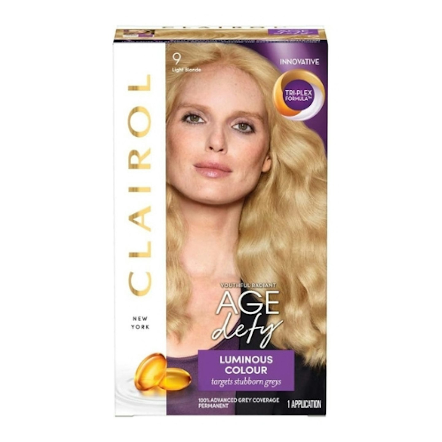Clairol Age Defy Luminous Colour Permanent Hair Dye (9 Light Blonde)