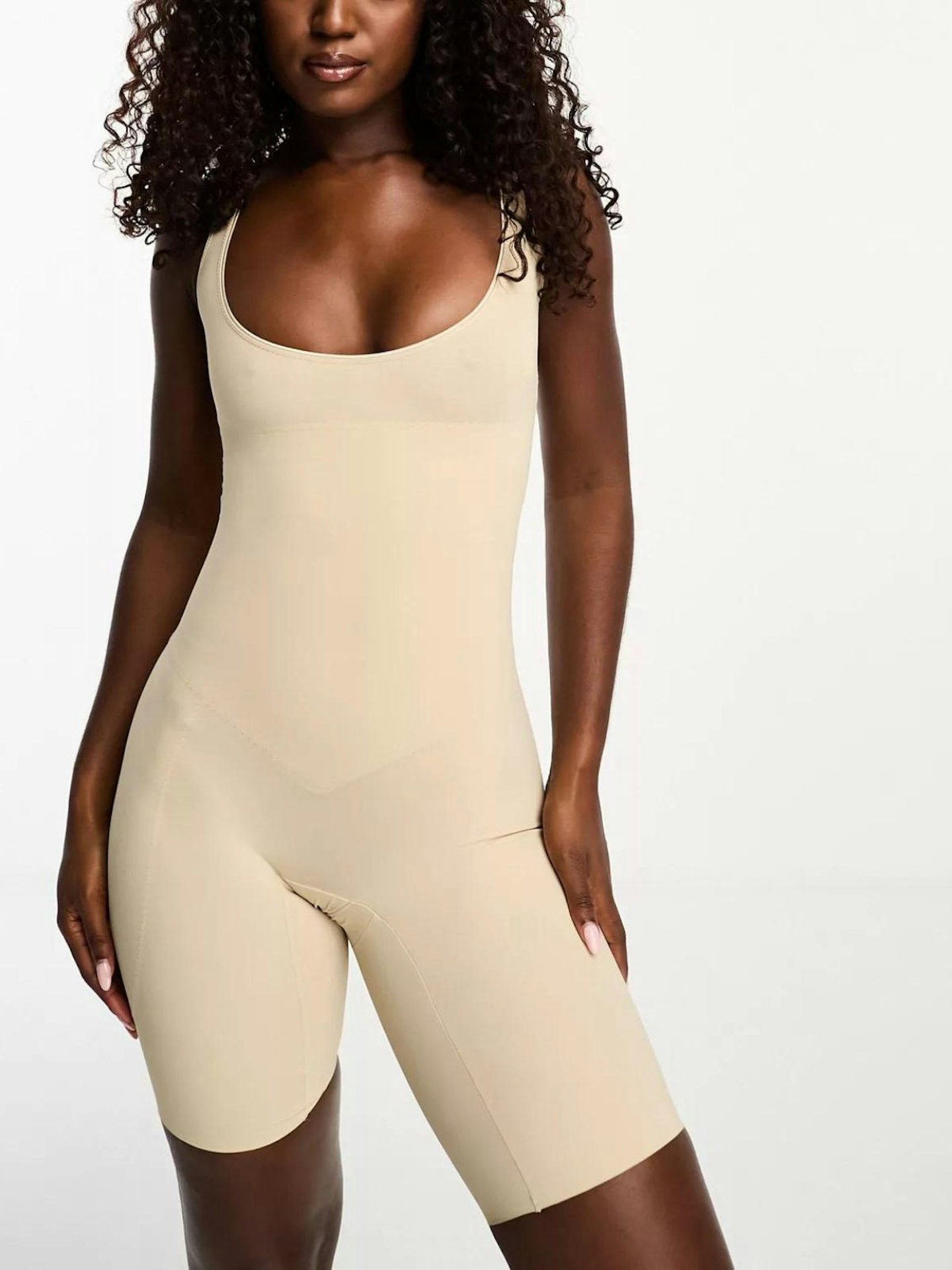 Lindex Firm Control Seamless Contouring Bodysuit in Beige