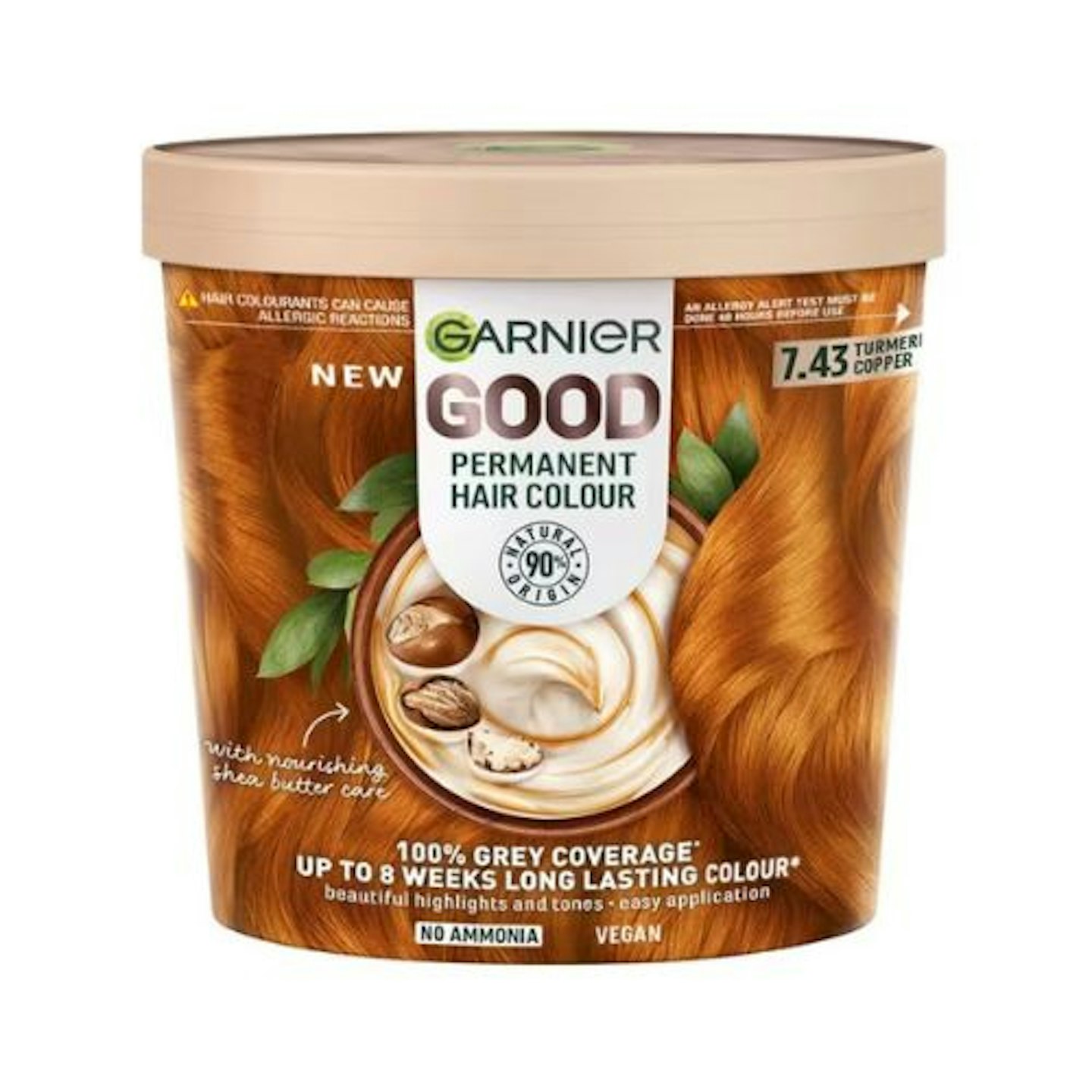 Garnier Good, Permanent Hair Dye, Tumeric Copper 7.43