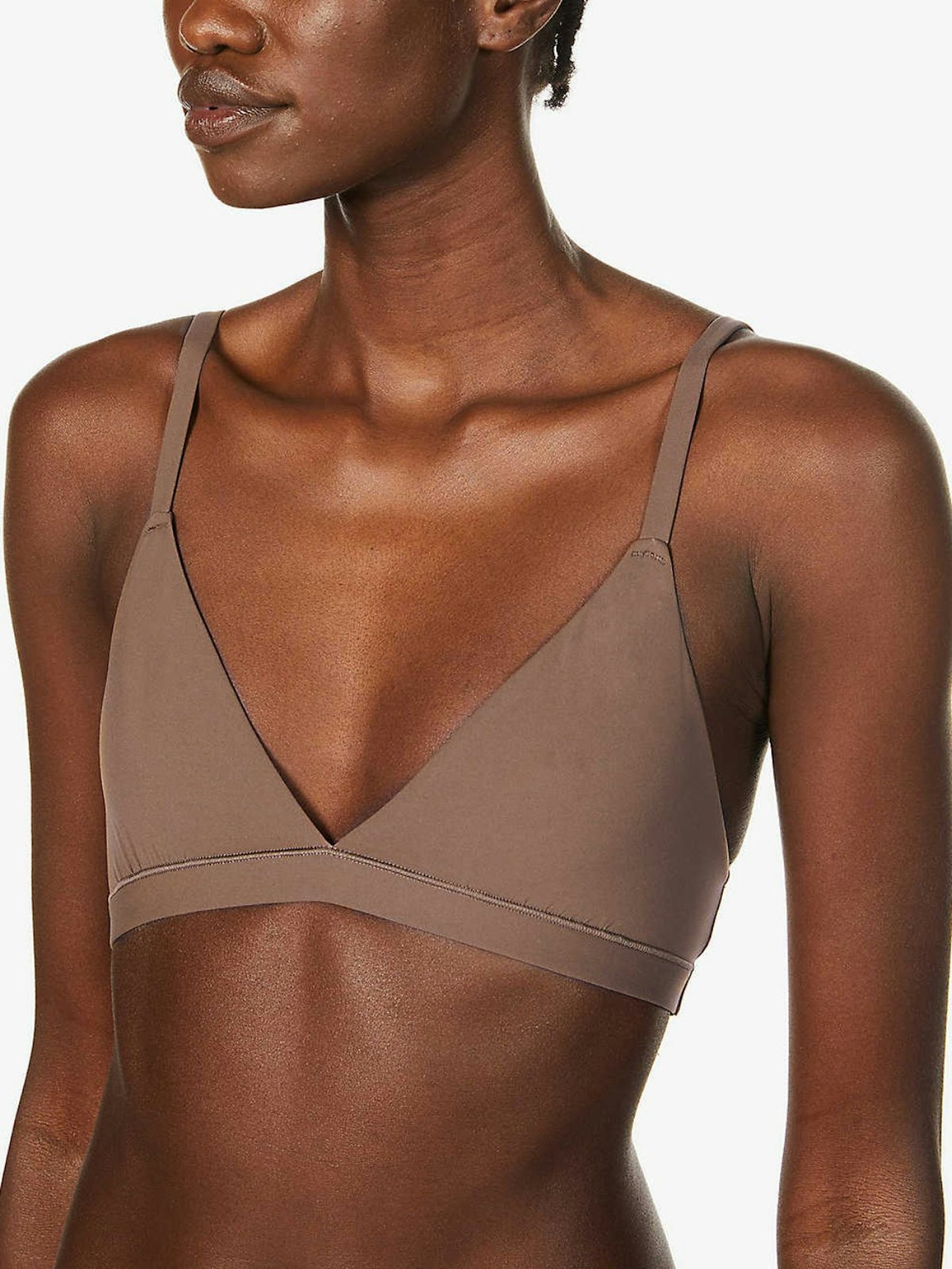 SKIMS Fits Everybody Triangle Stretch-Jersey Bralette