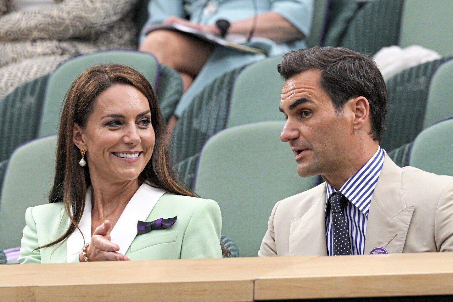Kate She chatted to Roger Federer at Wimbledon