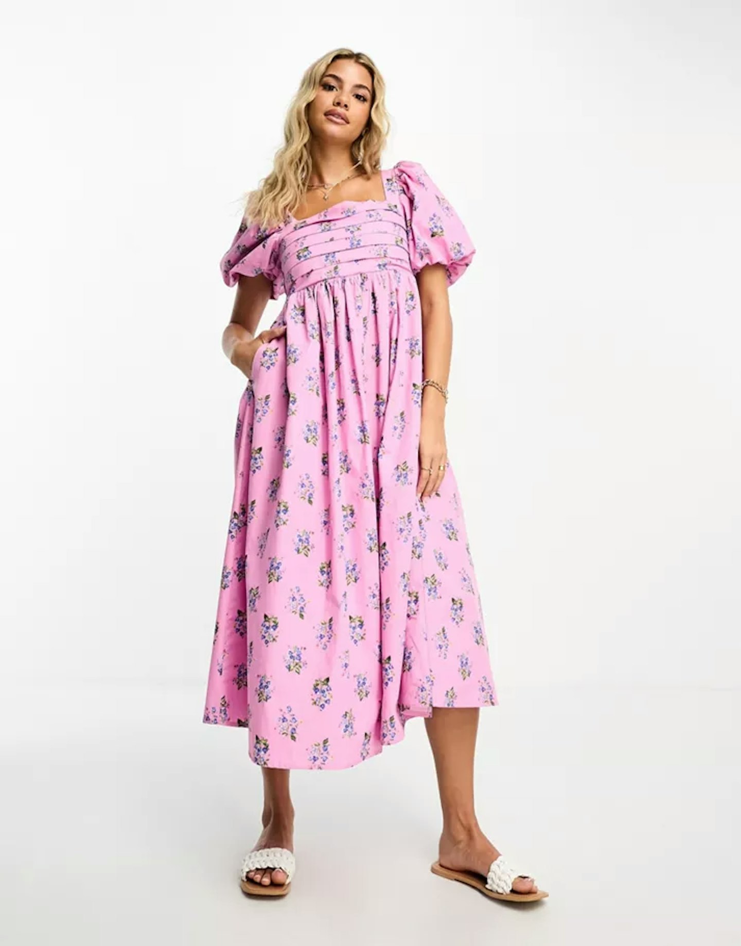 Nobody's Child Nova Midi Dress In Spaced Floral Print
