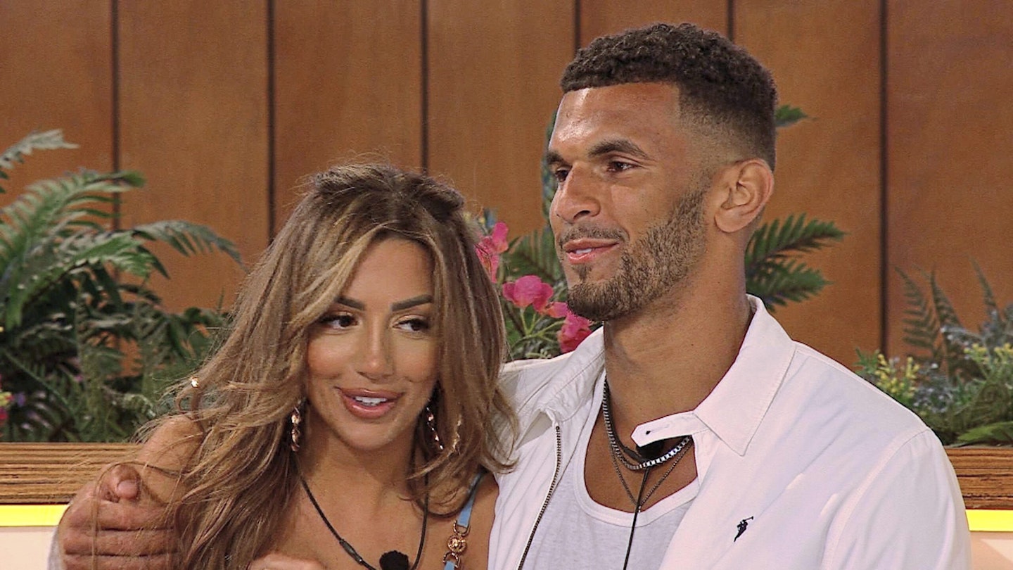 Tanyel and kai hug in love island