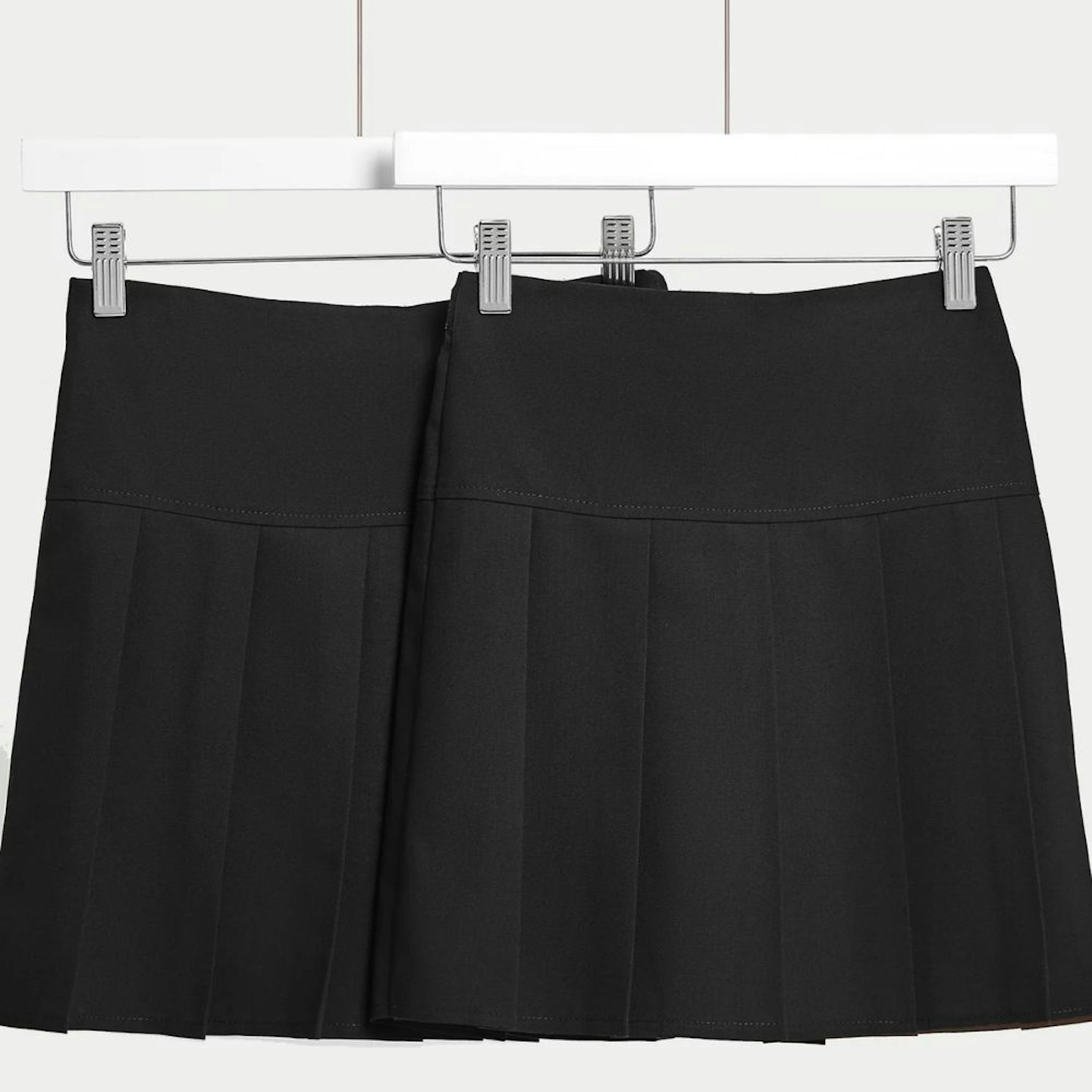 M&S 2pk Girls' Crease Resistant School Skirts (2-16 Yrs)