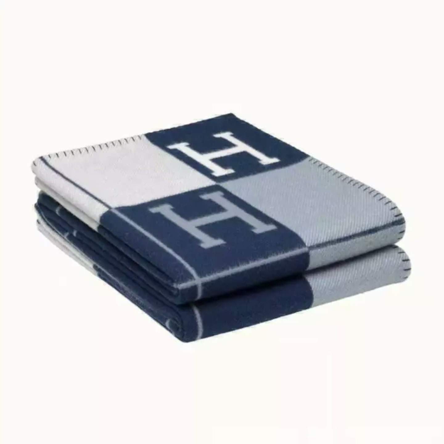 navy hermes blanket dupe