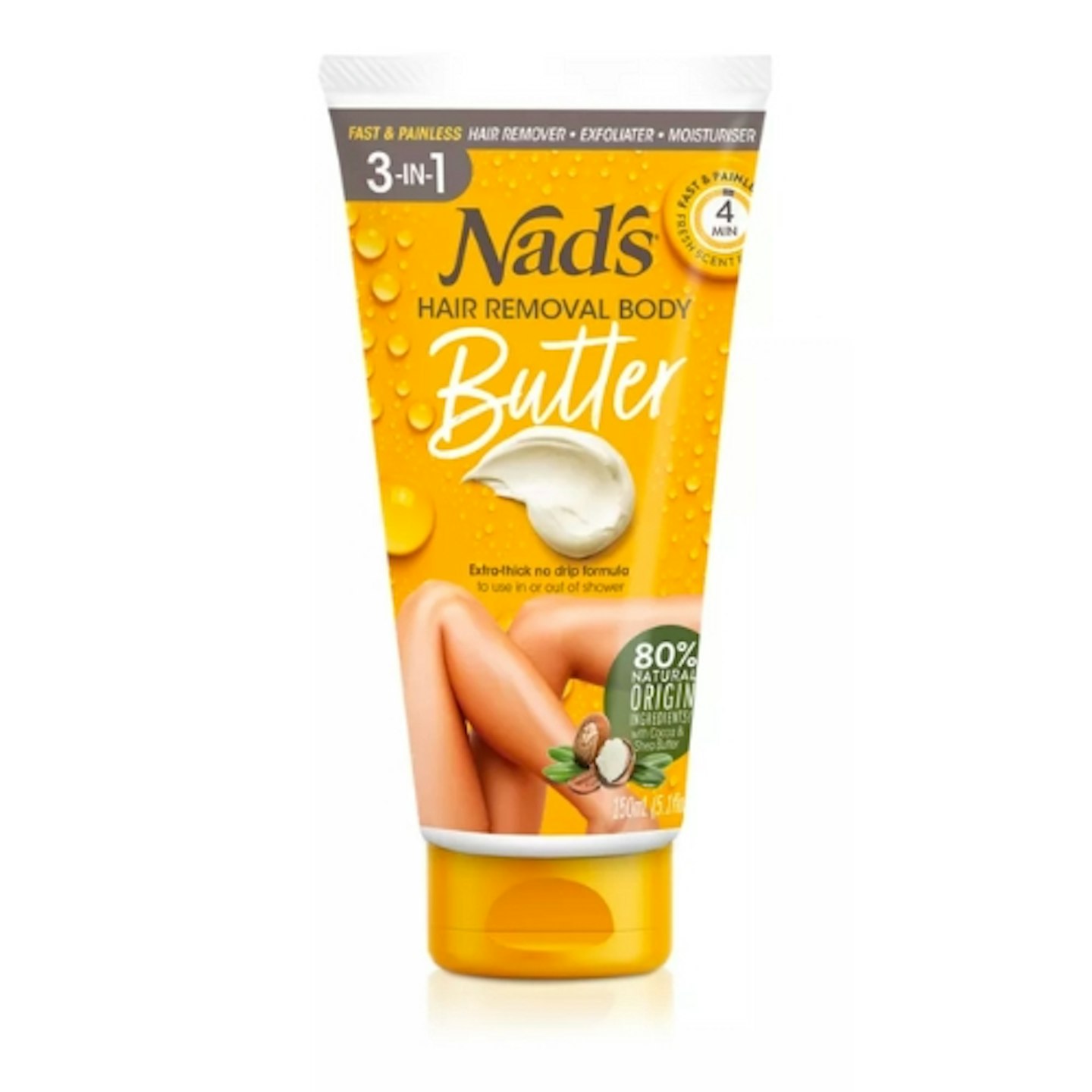 Nad's Natural Hair Removal Body Butter 3 in 1, 150ml