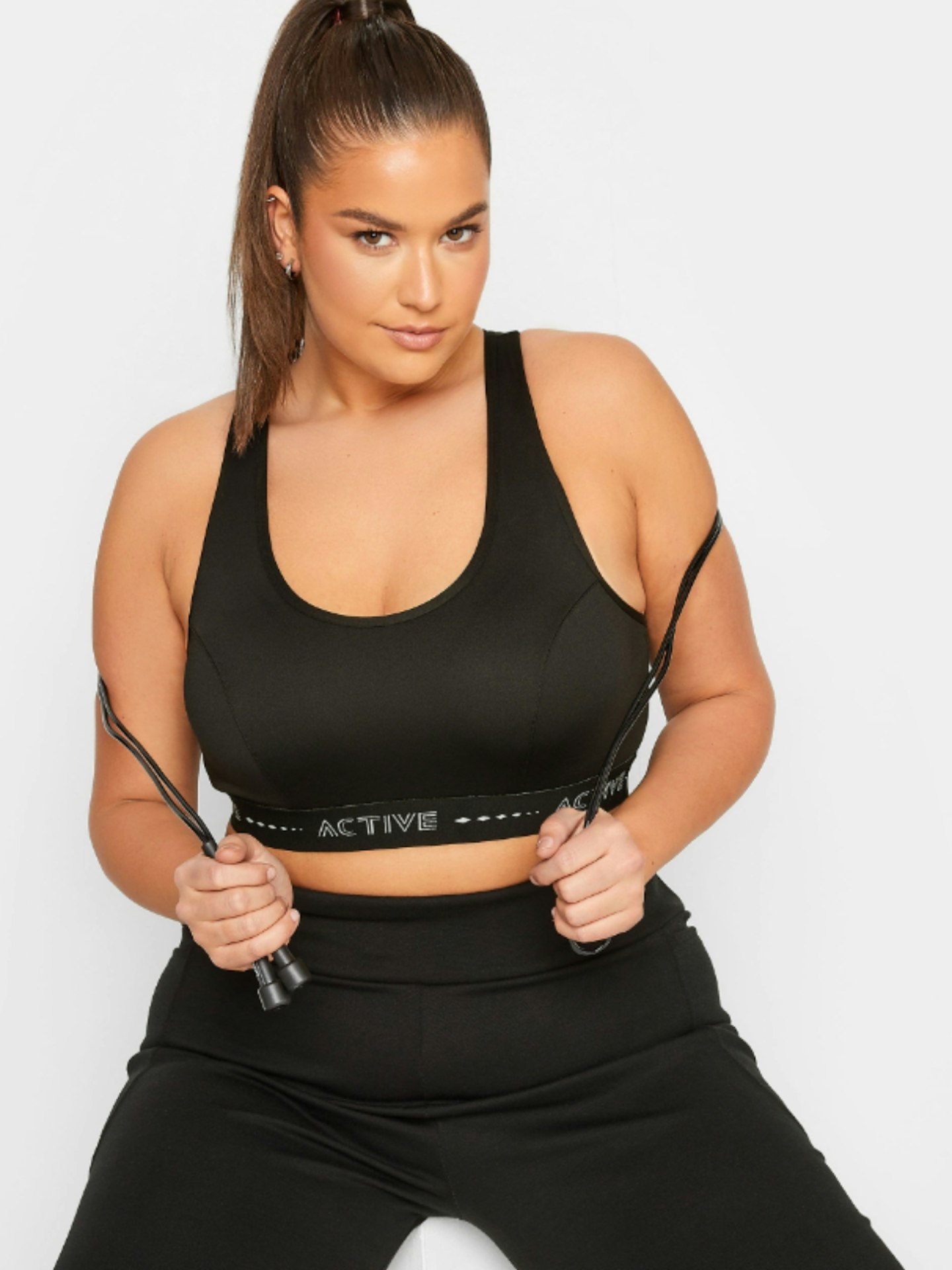 YOURS Curve ACTIVE Black Padded Sports Bra